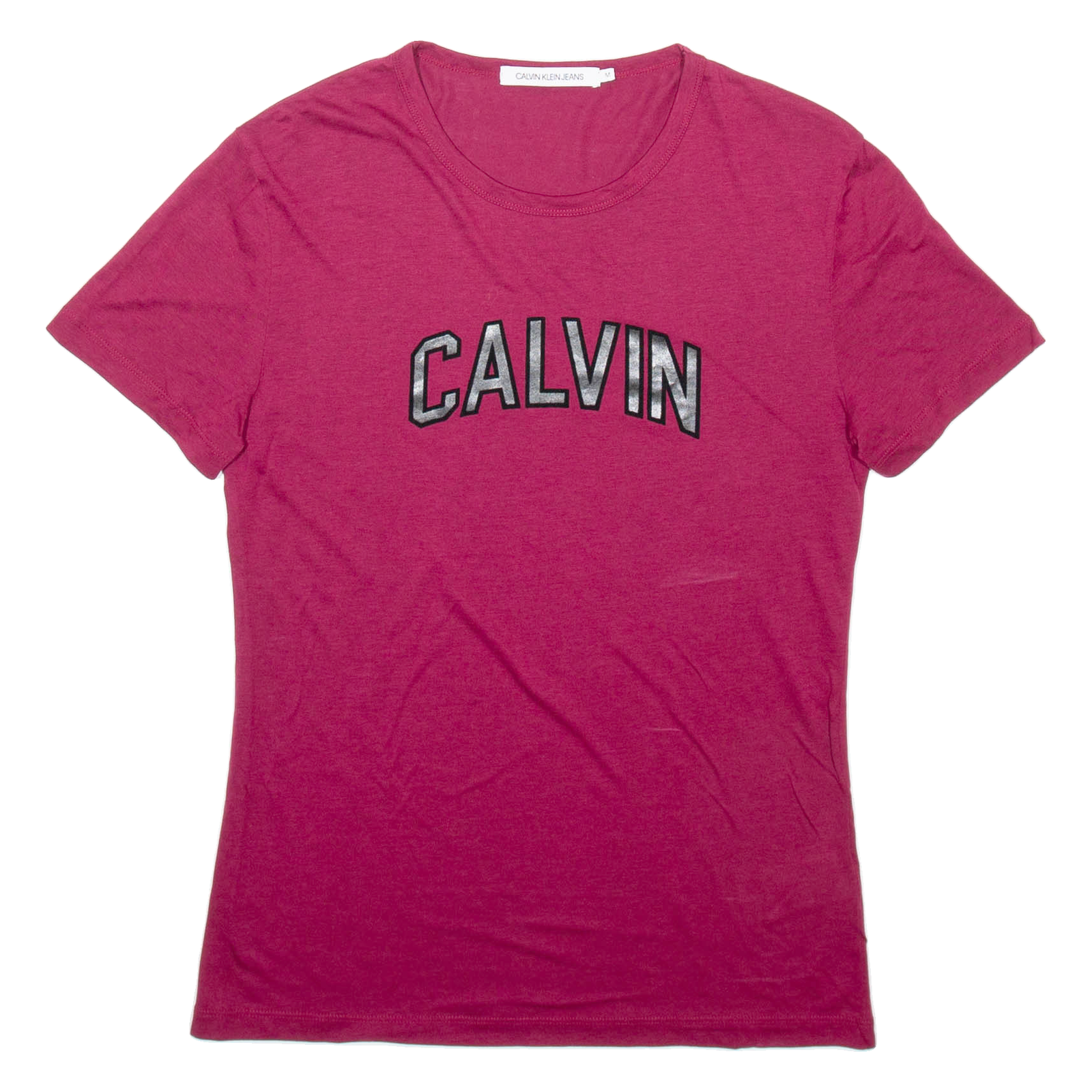 CALVIN KLEIN JEANS Womens T-Shirt Maroon M Refurbished - N/A refurbished available on Cerqular