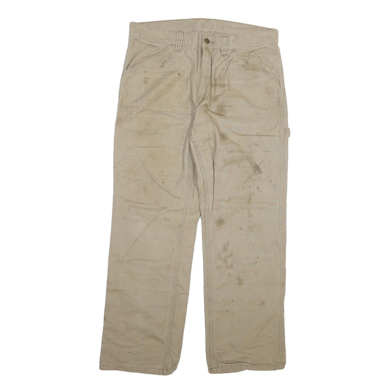 Buy CARHARTT Mens Regular Beige Cotton Blend Regular Fit Trousers W34 L29 Workwear Refurbished - $49.39 CARHARTT Mens Regular Beige Cotton Blend Regular Fit Trousers W34 L29 Workwear Refurbished - N/A refurbished available on Cerqular