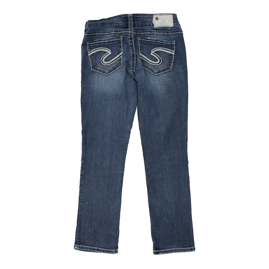 Age 10 Silver Jeans - 28W 26L Blue Cotton Refurbished - Thrifted (note: this is a term often used to describe second- refurbished available on Cerqular