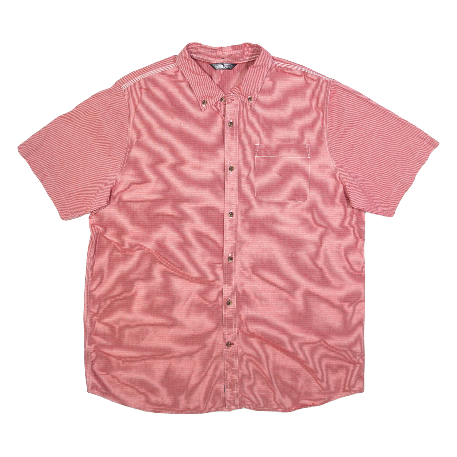 THE NORTH FACE Mens Shirt Red Striped XL Refurbished - N/A refurbished available on Cerqular