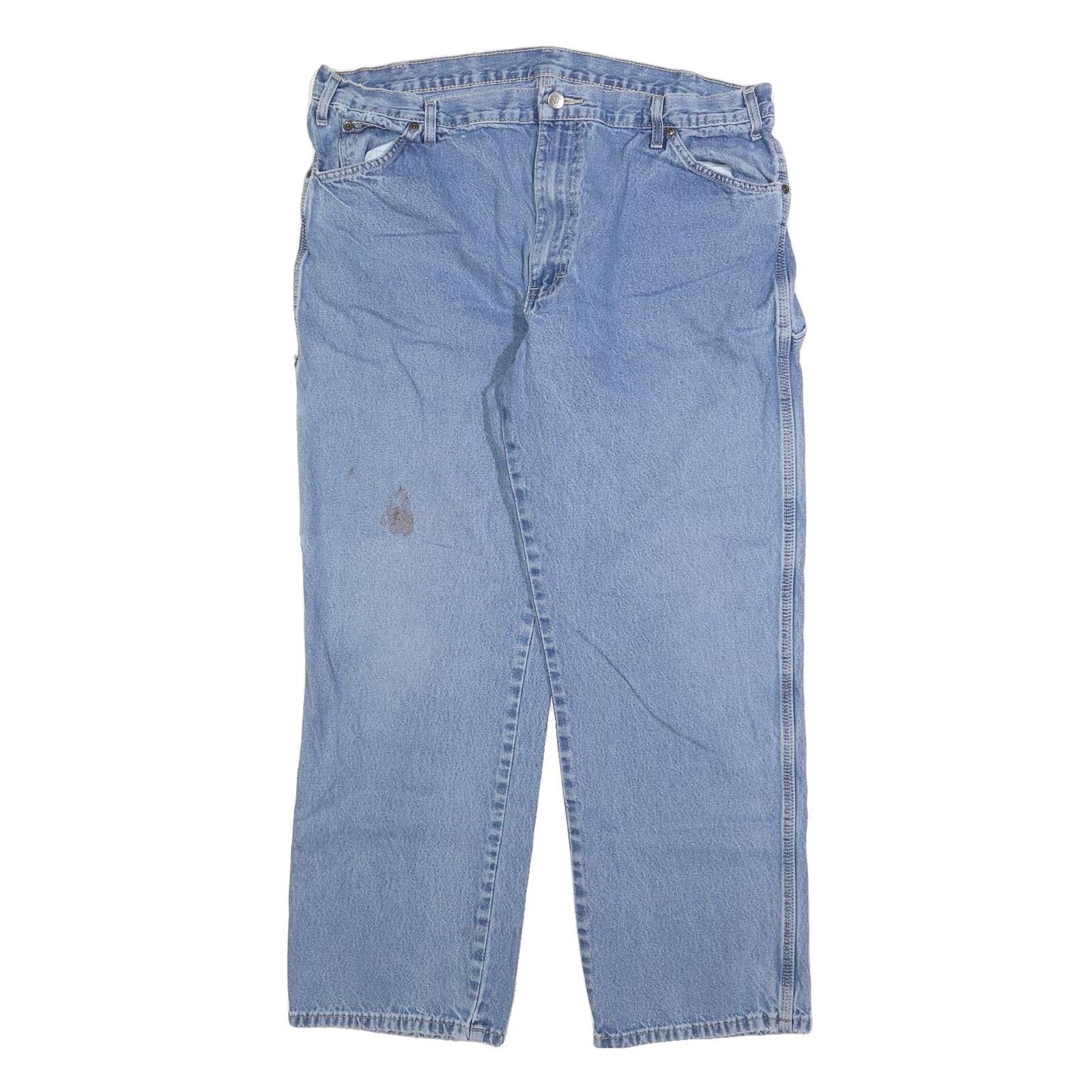 DICKIES Mens Jeans Blue Regular Straight Denim Medium W36 L30 Workwear Refurbished - N/A refurbished available on Cerqular