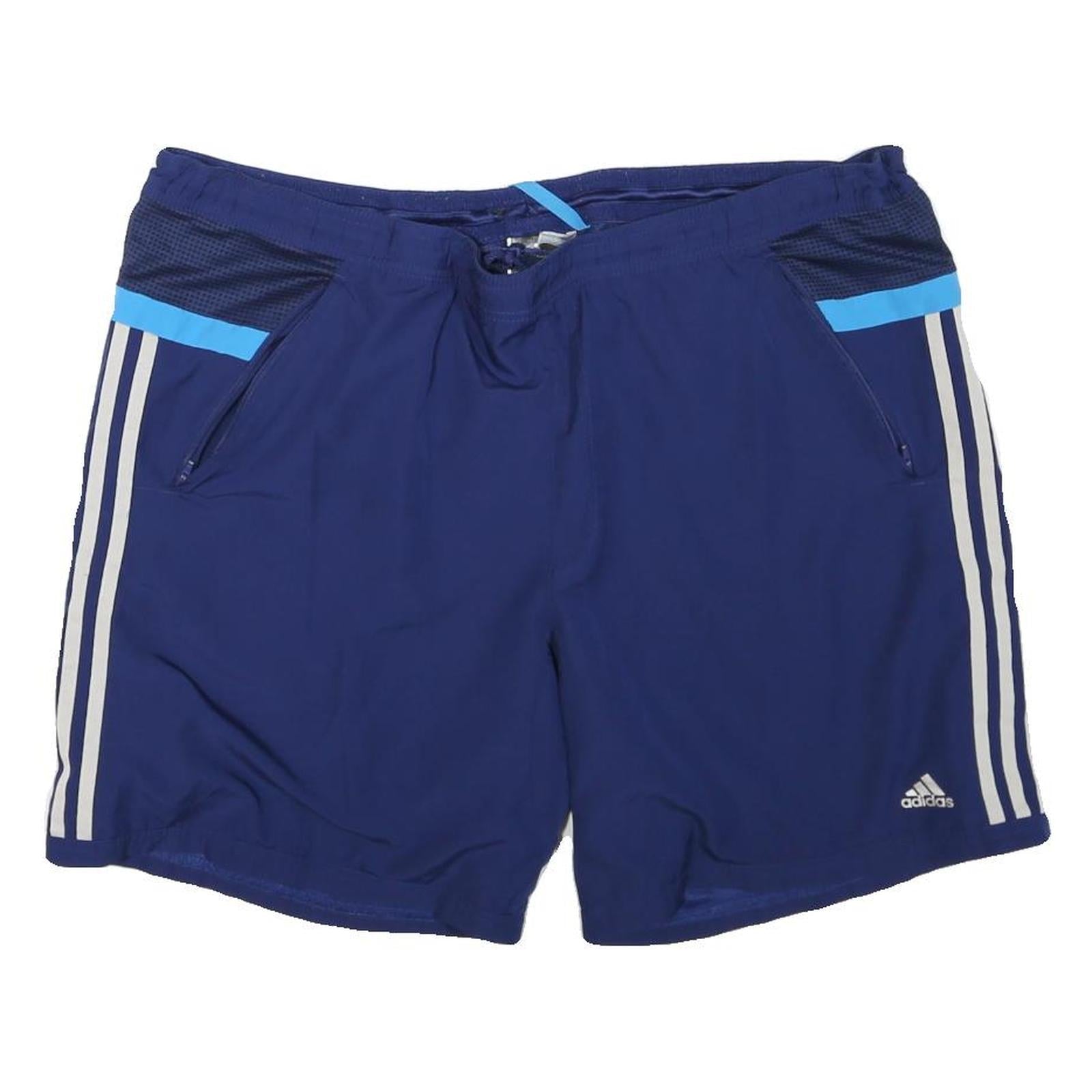 ADIDAS Mens Shorts Blue XL W42 Sports Casual Polyester Blend Refurbished - N/A refurbished available on Cerqular