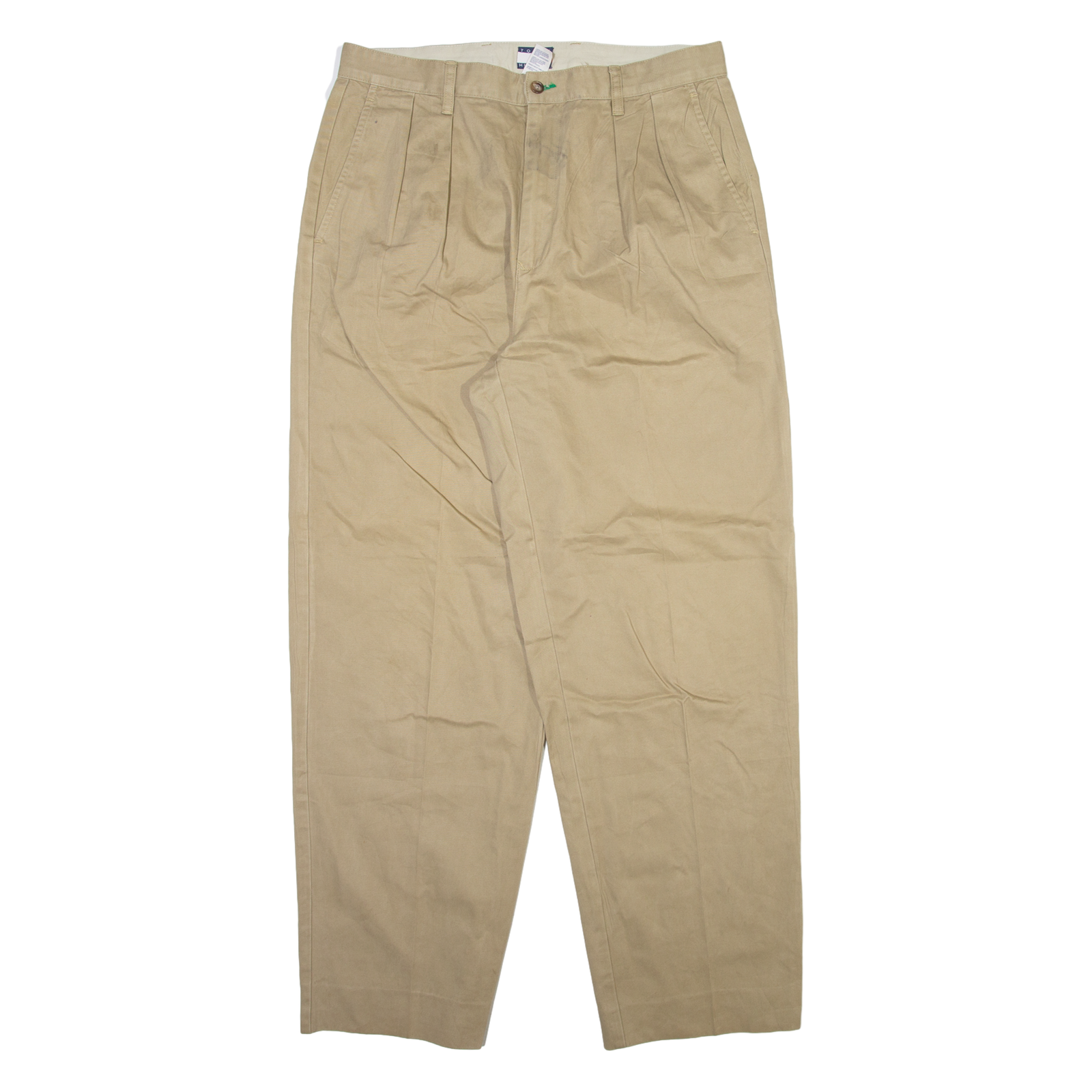 TOMMY HILFIGER Mens Trousers Beige Relaxed Tapered W34 L32 Refurbished - N/A refurbished available on Cerqular