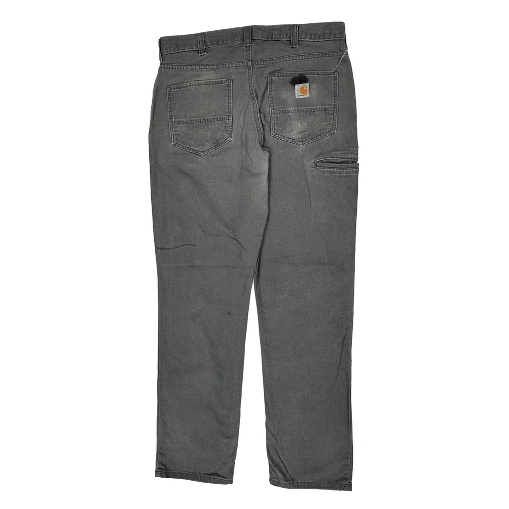Carhartt Carpenter Trousers - 34W 34L Grey Cotton Blend Refurbished - Thrifted (note: this is a term often used to describe second- refurbished available on Cerqular