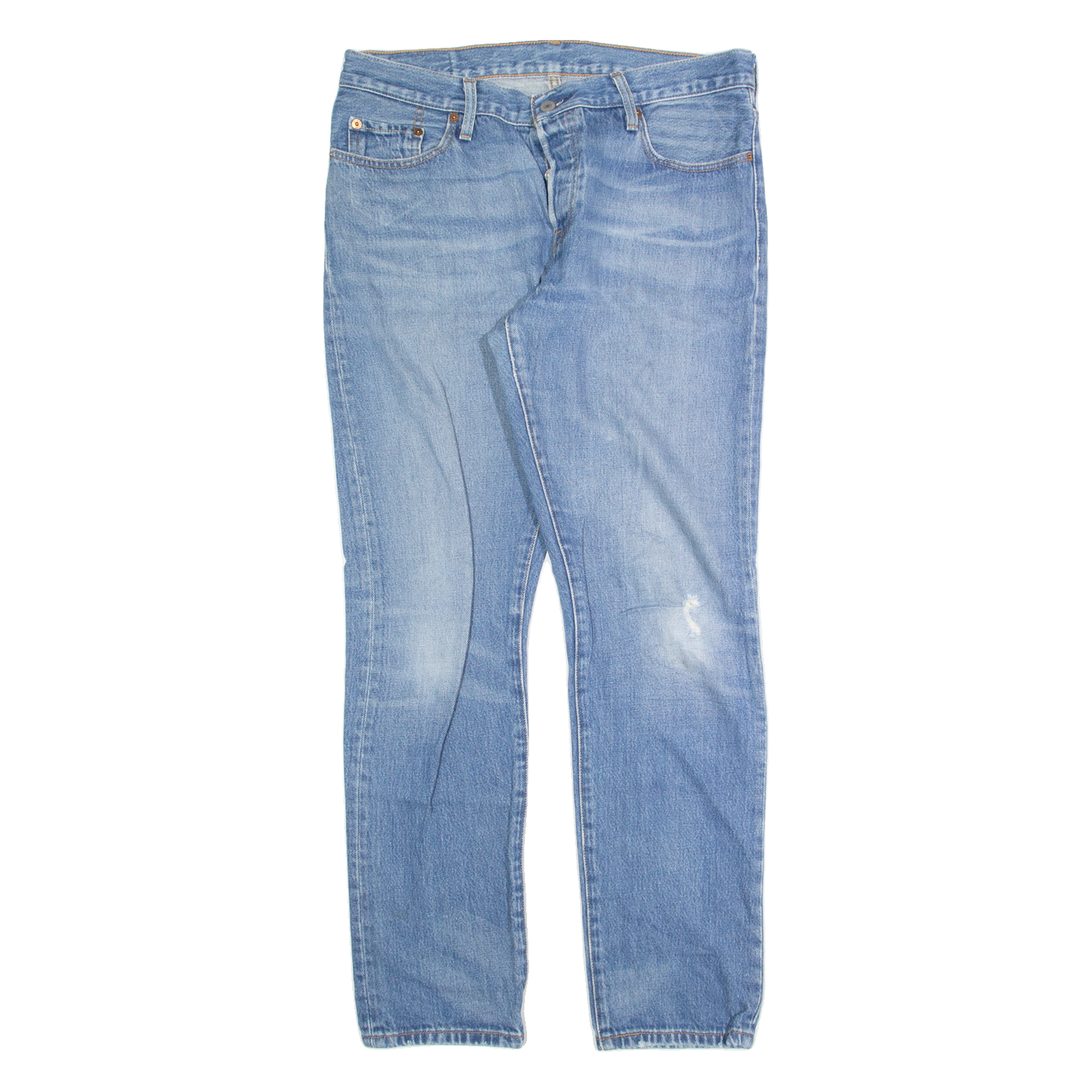 LEVI'S 501CT Jeans Distressed Womens Blue Regular Tapered Stone Wash W32 L30 Refurbished - N/A refurbished available on Cerqular