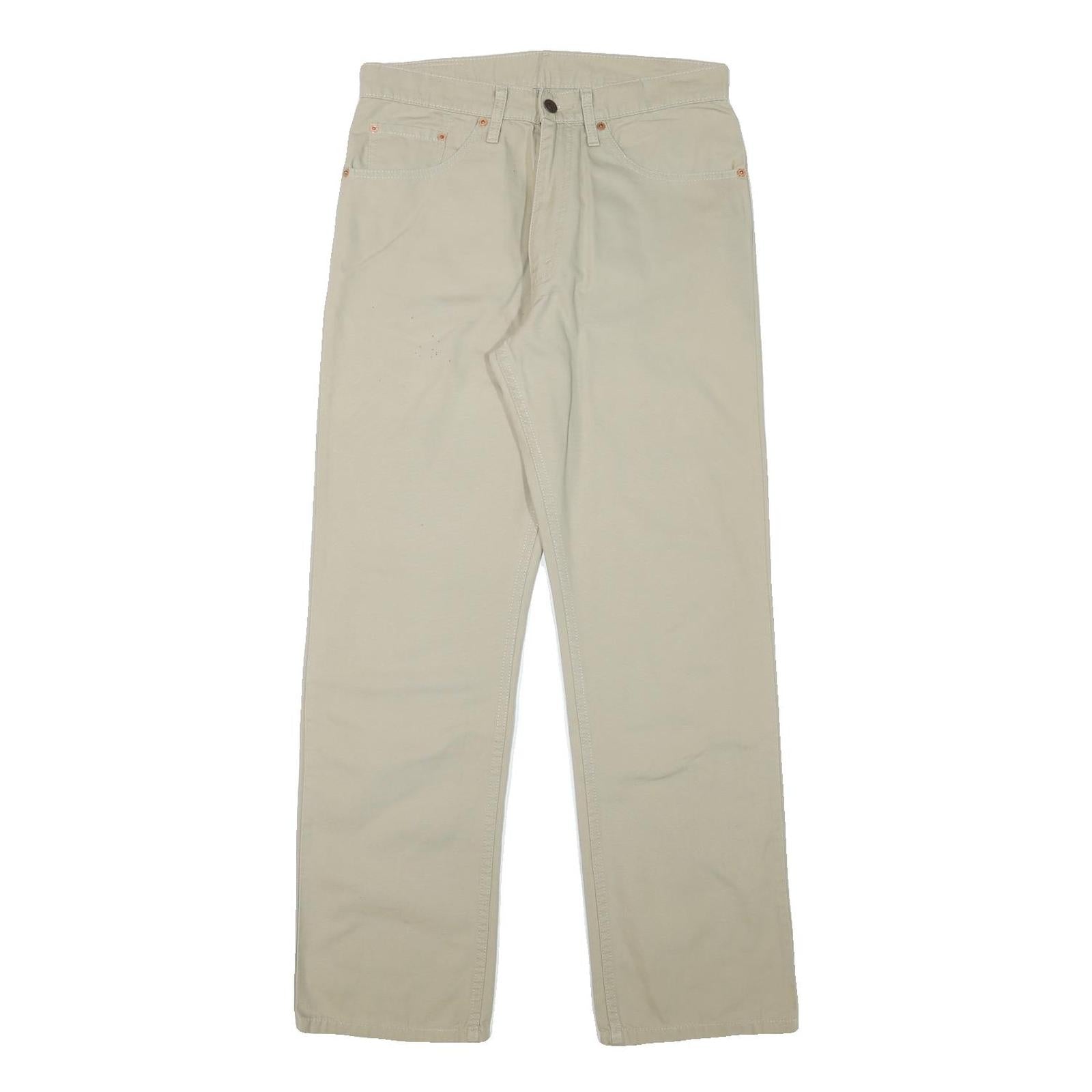 LEVI'S Mens Cotton Blend Beige Regular Fit Straight Leg Trousers W31 L30 Casual Refurbished - N/A refurbished available on Cerqular