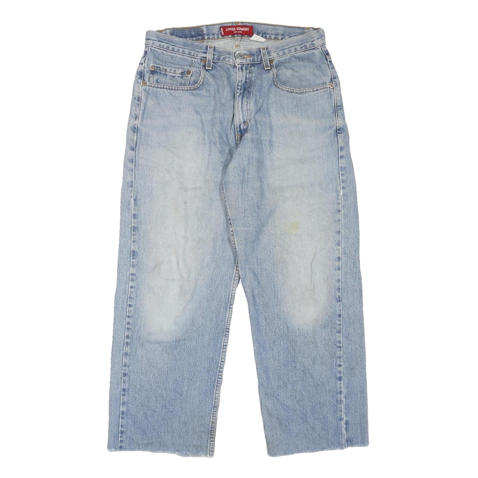 LEVI'S 569 Mens Jeans Blue Loose Straight Denim Light W32 L27 Button Closure Refurbished - N/A refurbished available on Cerqular