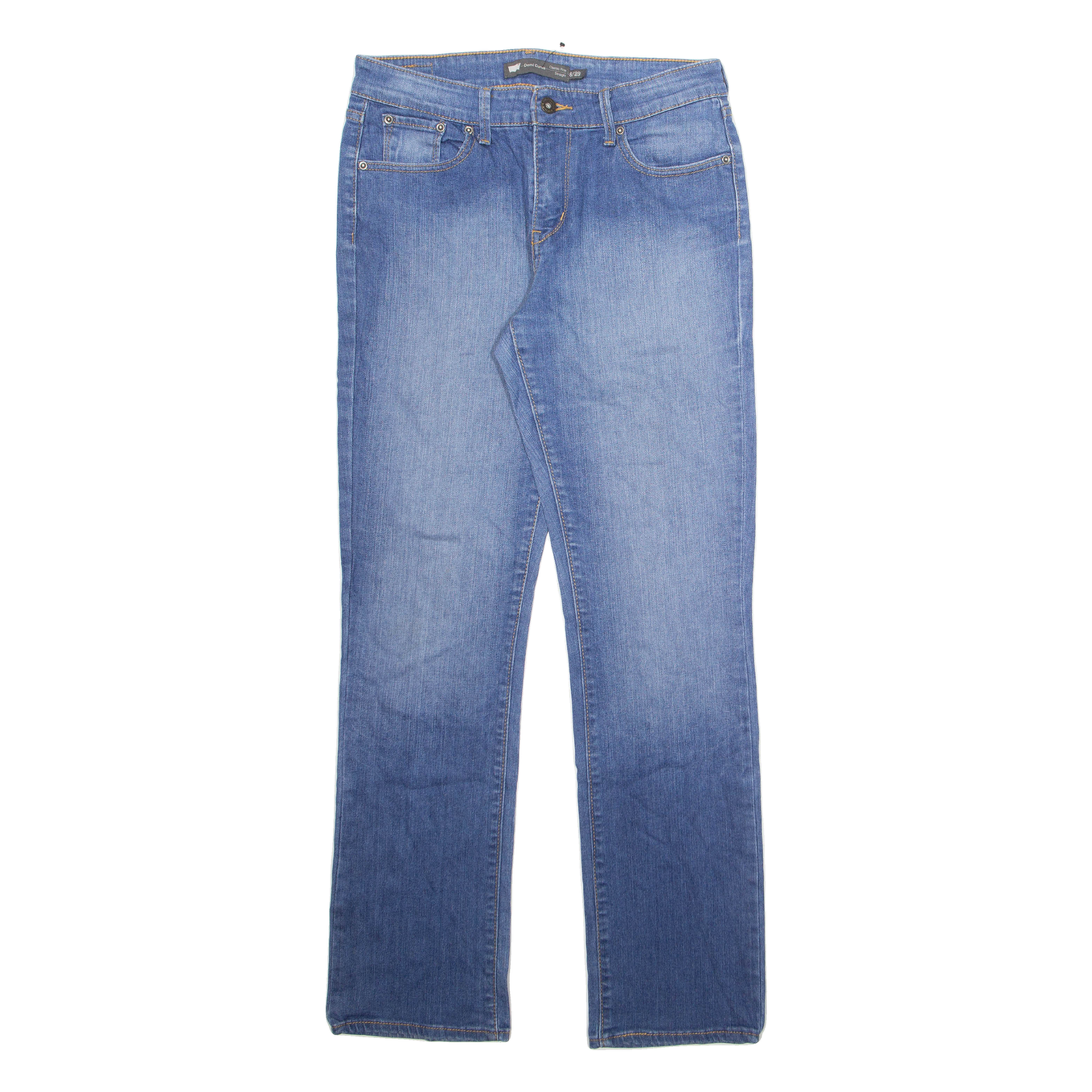 LEVI'S Womens Jeans Blue Regular Tapered Stone Wash W28 L32 Refurbished - N/A refurbished available on Cerqular