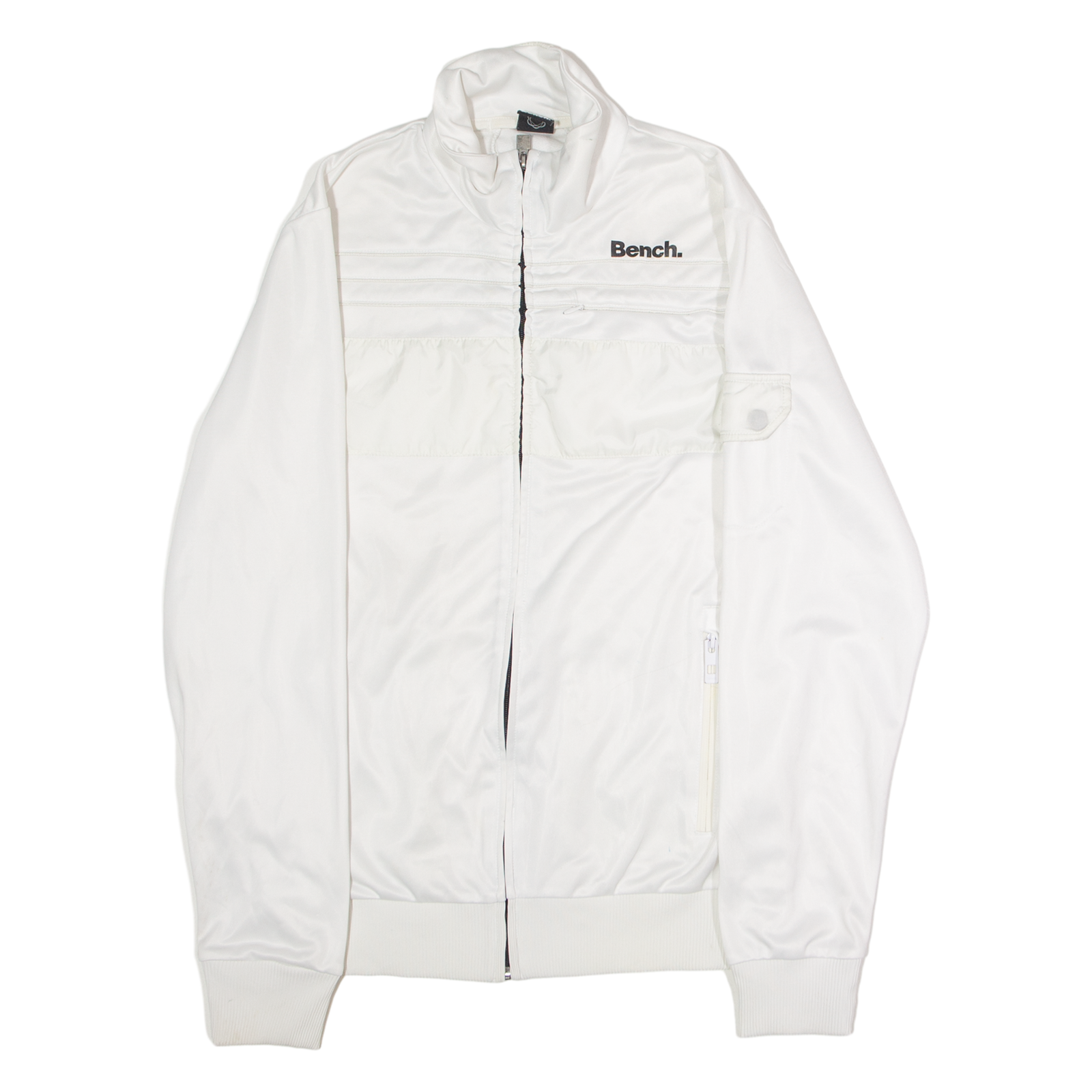 BENCH Mens Track Jacket White M Refurbished - N/A refurbished available on Cerqular