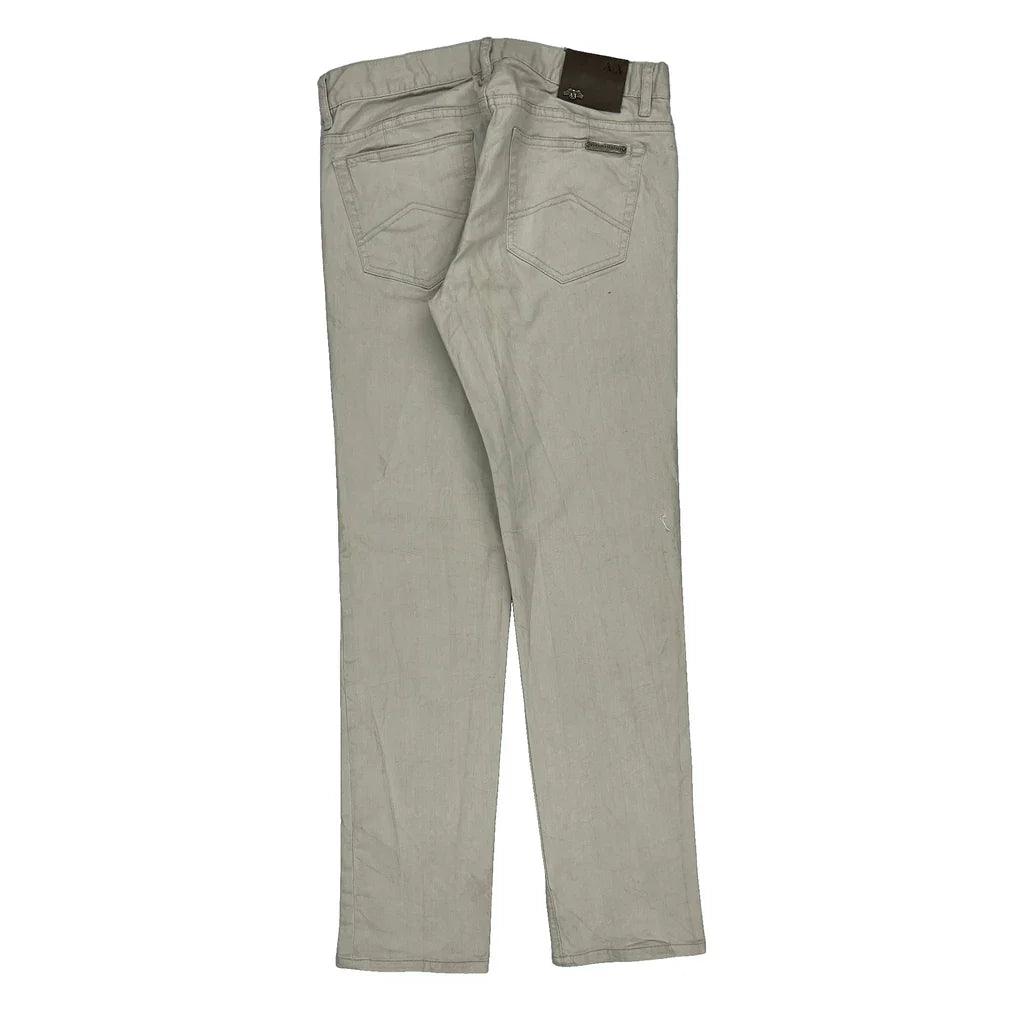 Armani Exchange Skinny Jeans - 33W 32L Beige Cotton Blend Refurbished - Thrifted (note: this is a term often used to describe second- refurbished available on Cerqular