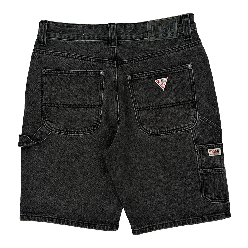Guess Carpenter Shorts - 31W 10L Black Cotton Refurbished - Thrifted (note: this is a term often used to describe second- refurbished available on Cerqular
