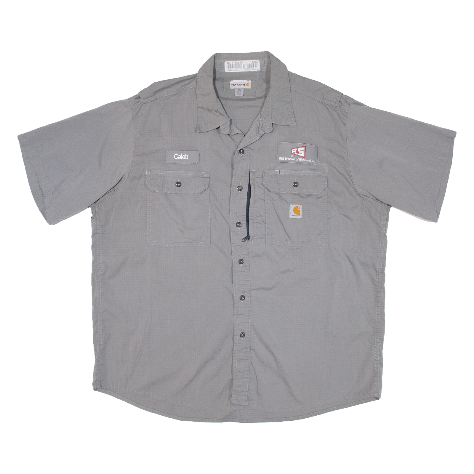 CARHARTT Mens Worker Shirt Grey 2XL Refurbished - N/A refurbished available on Cerqular