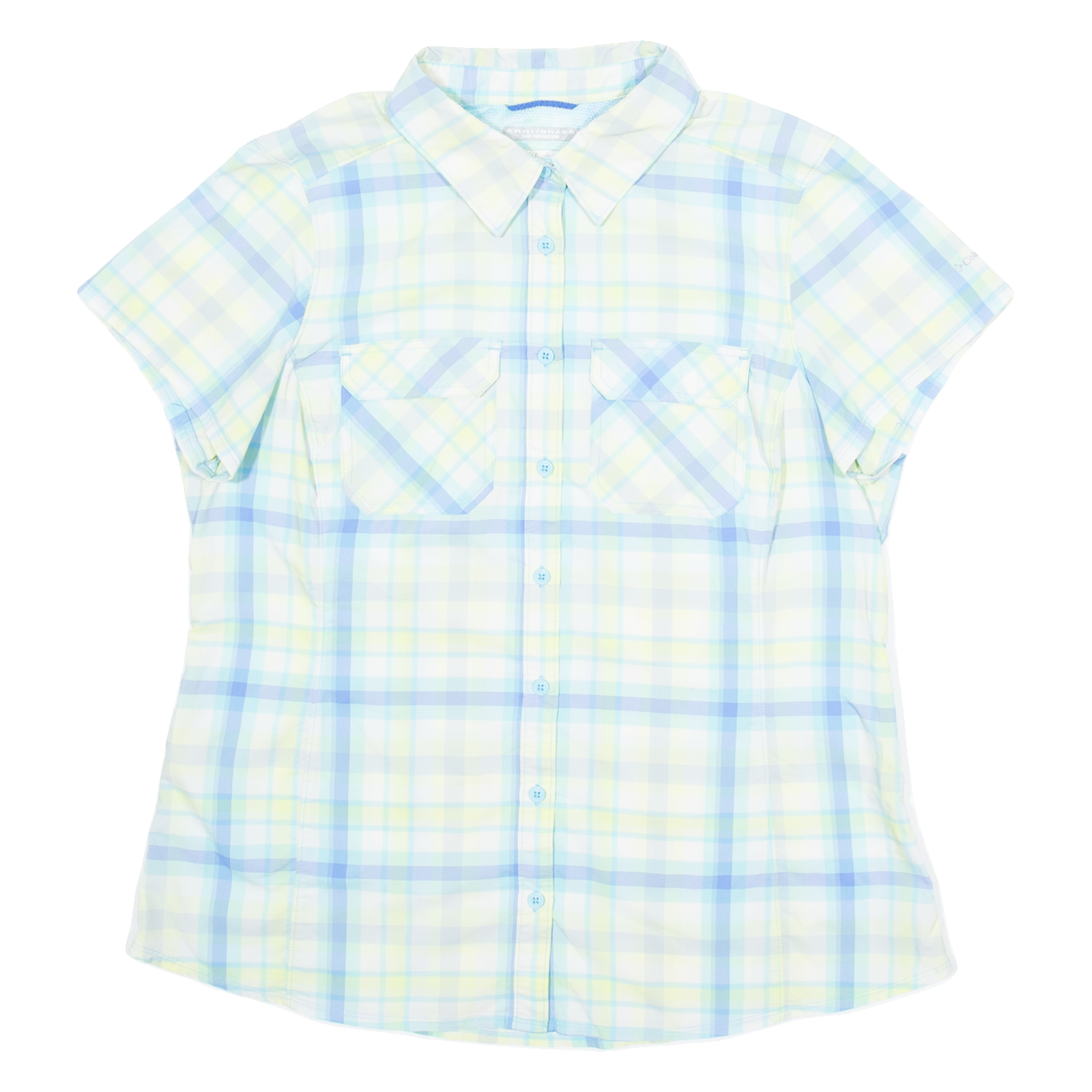 COLUMBIA Womens Shirt Blue Check XL Refurbished - N/A refurbished available on Cerqular