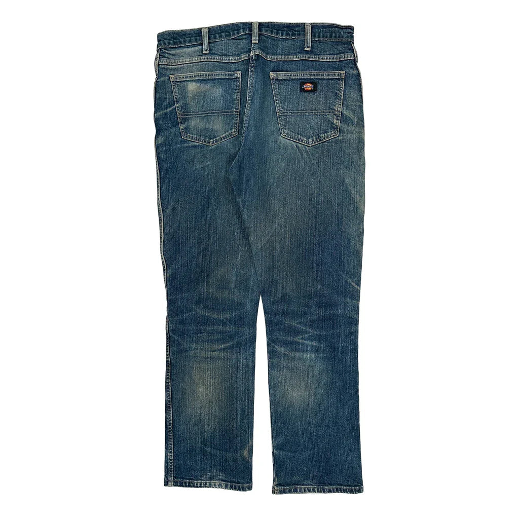 Dickies Jeans - 36W 33L Blue Cotton Blend Refurbished - Thrifted (note: this is a term often used to describe second- refurbished available on Cerqular