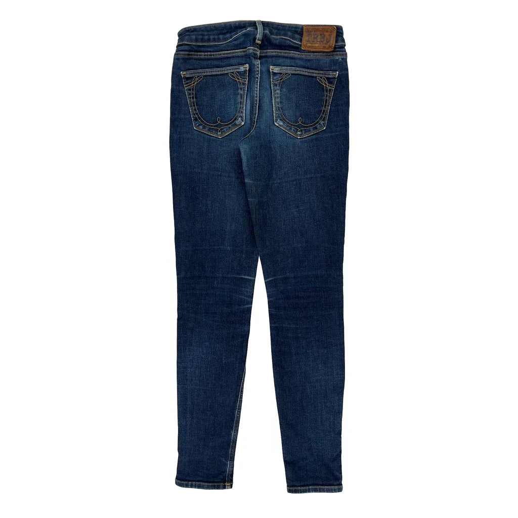 True Religion Skinny Jeans - 25W UK 4 Dark Wash Cotton Refurbished - Thrifted (note: this is a term often used to describe second- refurbished available on Cerqular