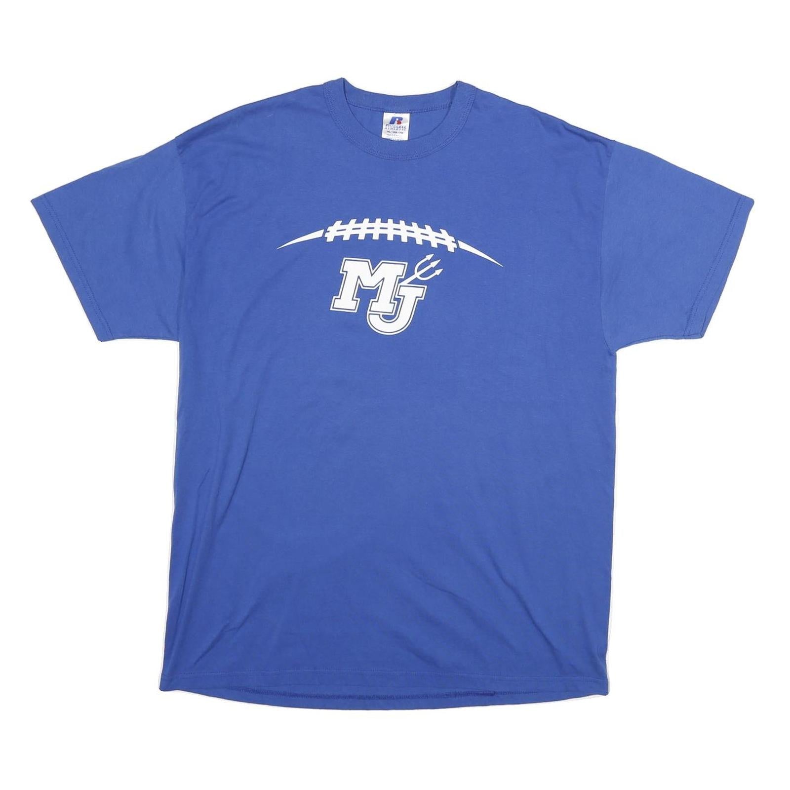 RUSSELL ATHLETIC Mens Blue MJ Graphic T-Shirt XL Short Sleeve Crew Neck Cotton Refurbished - N/A refurbished available on Cerqular