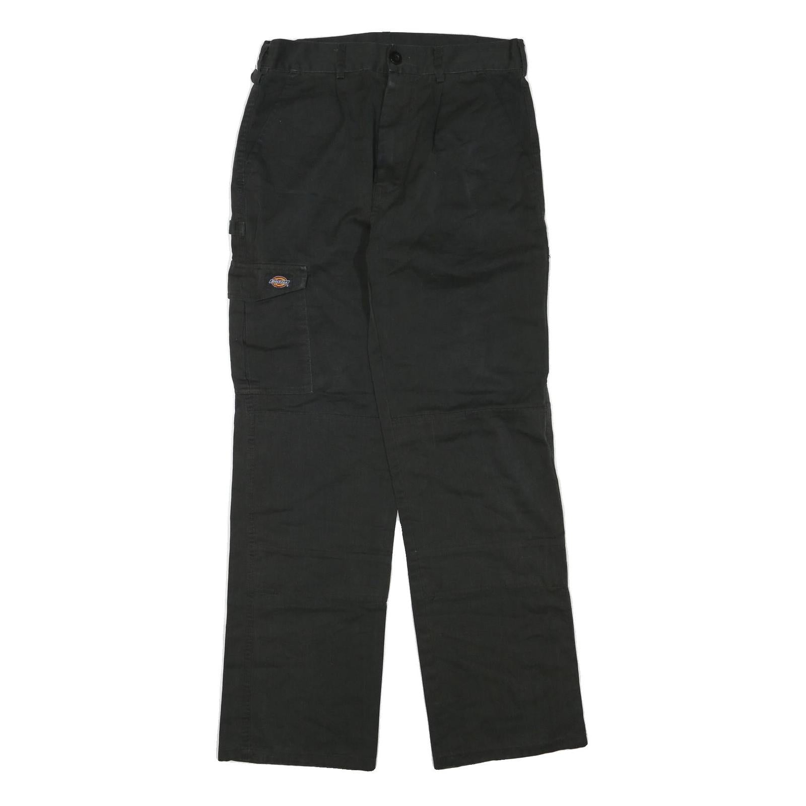DICKIES Mens Regular Black Cotton Blend Zip Trousers W30 L30 Workwear Pants Refurbished - N/A refurbished available on Cerqular