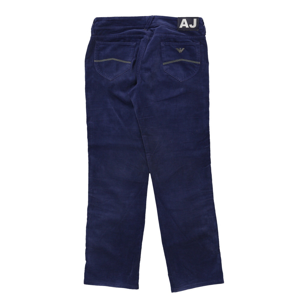 Buy Armani Jeans Trousers - 34W UK 12 Blue Cotton Refurbished - $107.19 Armani Jeans Trousers - 34W UK 12 Blue Cotton Refurbished - Thrifted (note: this is a term often used to describe second- refurbished available on Cerqular