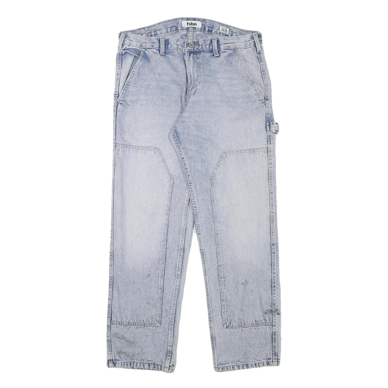 FSBN Mens Regular Fit Light Blue Denim Jeans W33 L30 Cotton Blend Zip Closure Refurbished - N/A refurbished available on Cerqular