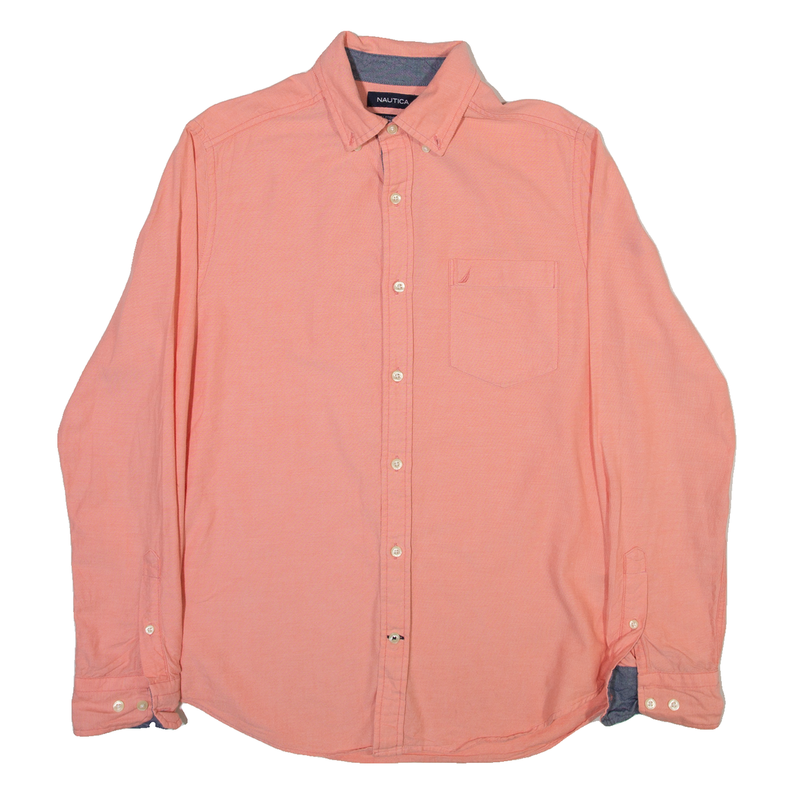 NAUTICA Mens Plain Shirt Pink Long Sleeve S Refurbished - N/A refurbished available on Cerqular