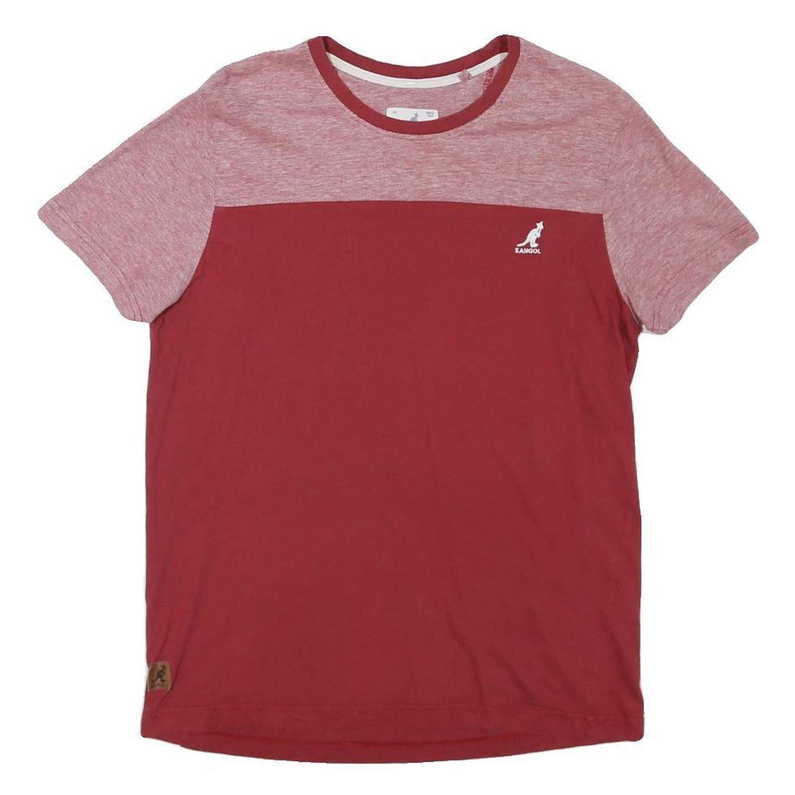 KANGOL Mens Red & Burgundy Modern T-Shirt S Short Sleeve Crew Neck Cotton Blend Refurbished - N/A refurbished available on Cerqular