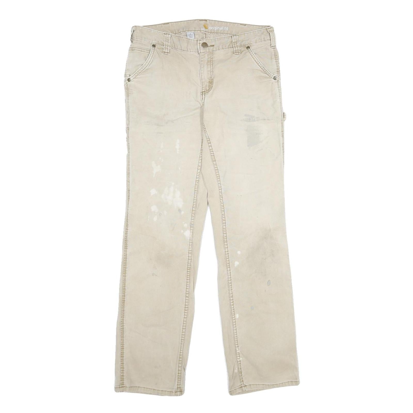 CARHARTT Womens Cotton Blend Beige Classic Straight Trousers W30 L30 Workwear Refurbished - N/A refurbished available on Cerqular