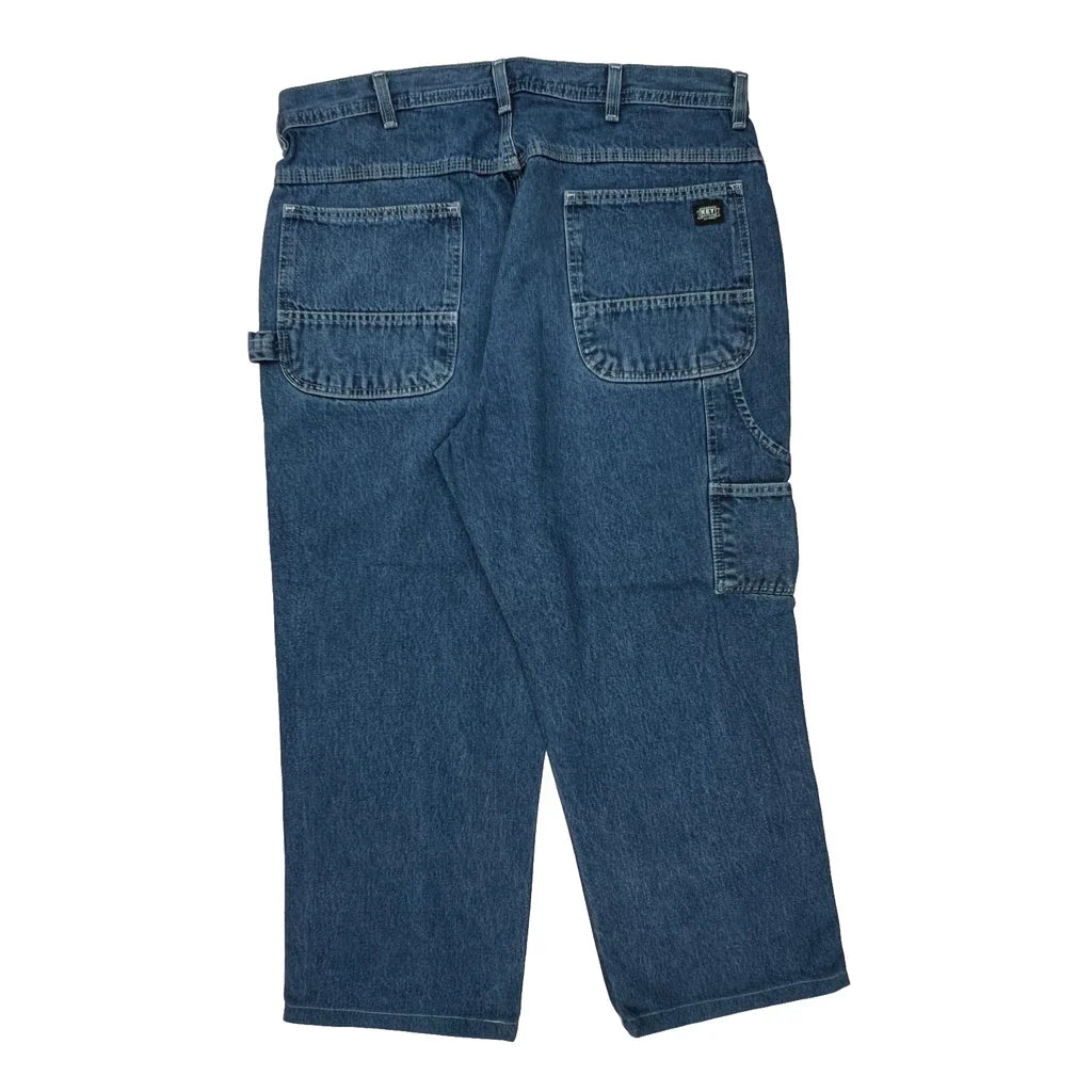 Unbranded Carpenter Jeans - 36W 29L Blue Cotton Refurbished - Thrifted (note: this is a term often used to describe second- refurbished available on Cerqular