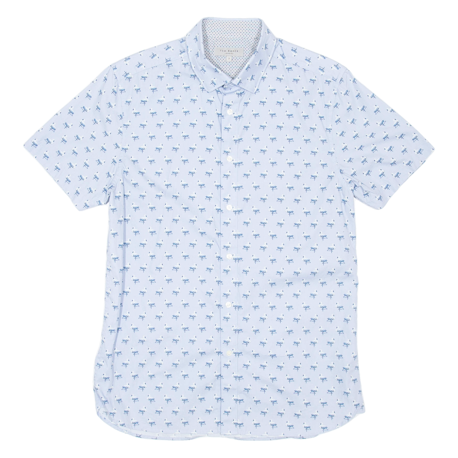 TED BAKER Mens Shirt Blue Animal Print S Refurbished - N/A refurbished available on Cerqular