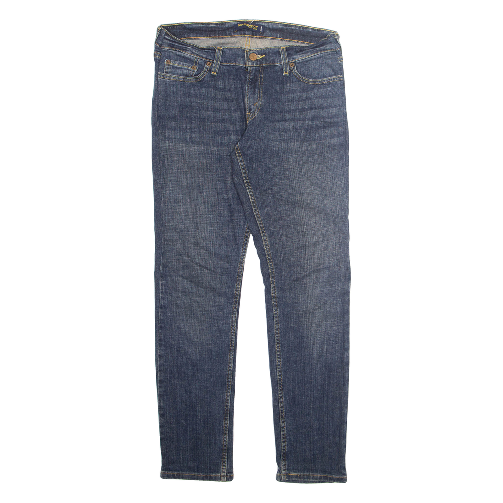 LEVI'S Womens Jeans Blue Regular Tapered Stone Wash W30 L30 Refurbished - N/A refurbished available on Cerqular