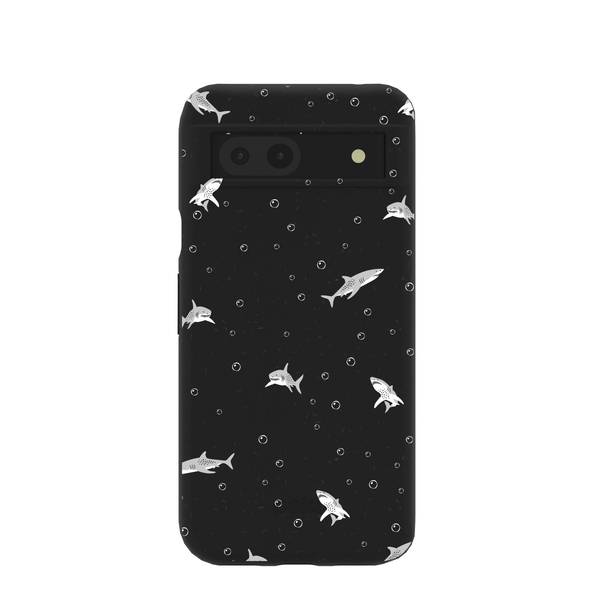 Black Lil Sharks Google Pixel 8a Case Refurbished - Pela Case refurbished available on Cerqular