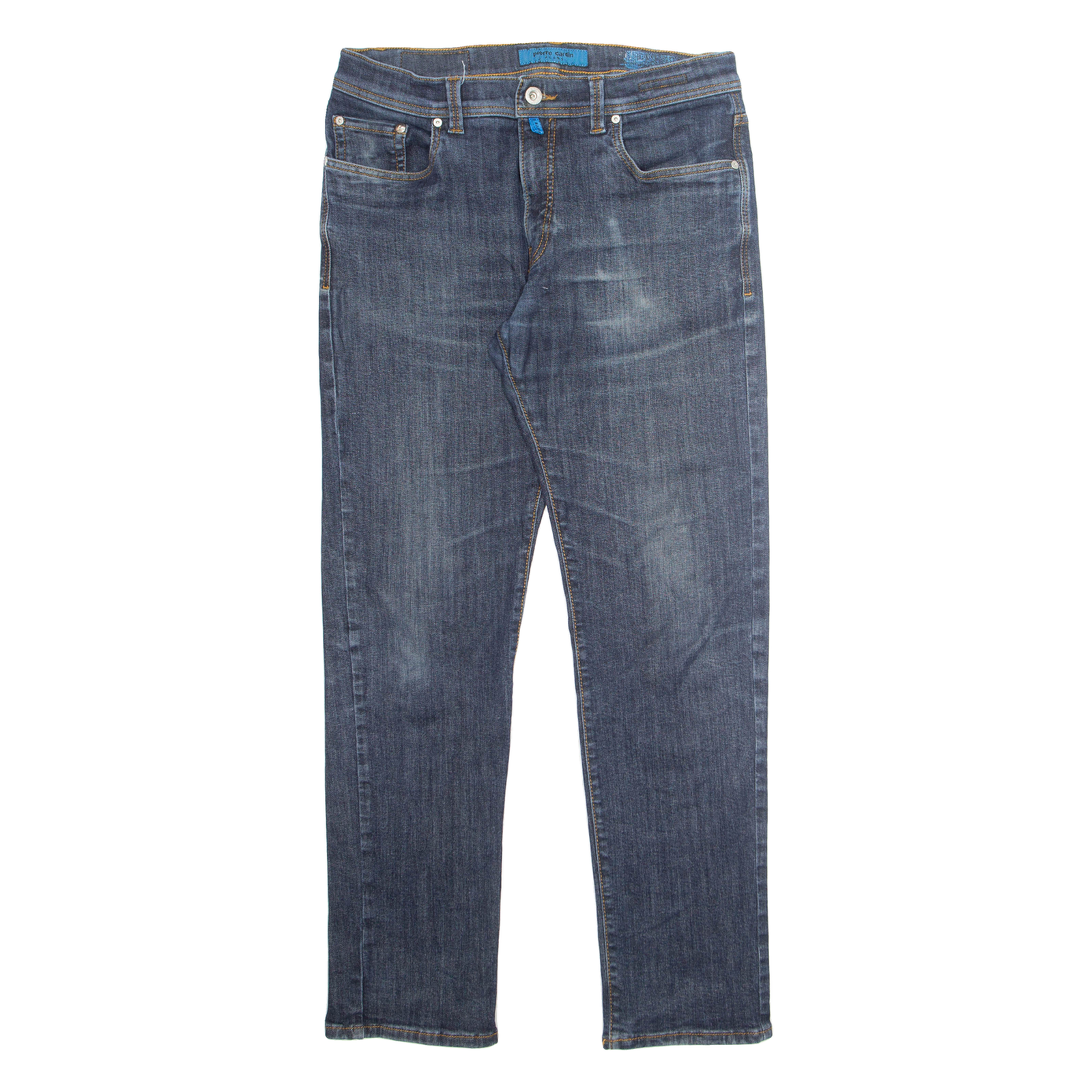 PIERRE CARDIN Mens Jeans Blue Regular Tapered Stone Wash W34 L32 Refurbished - N/A refurbished available on Cerqular