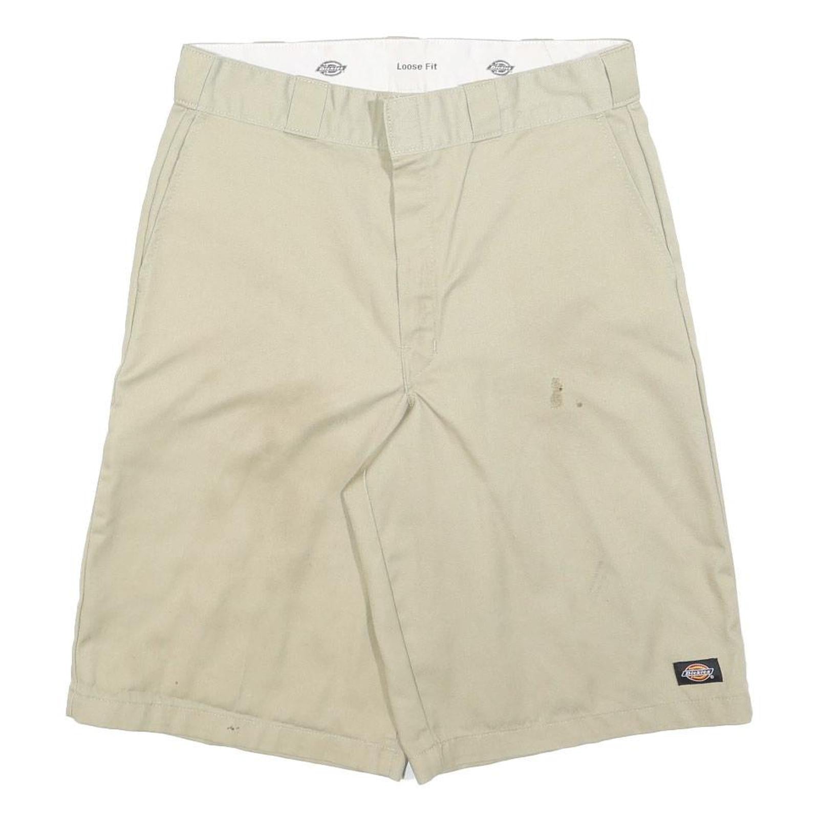 DICKIES Mens Shorts Beige Casual Cotton Blend M W33 Loose Fit Workwear Refurbished - N/A refurbished available on Cerqular
