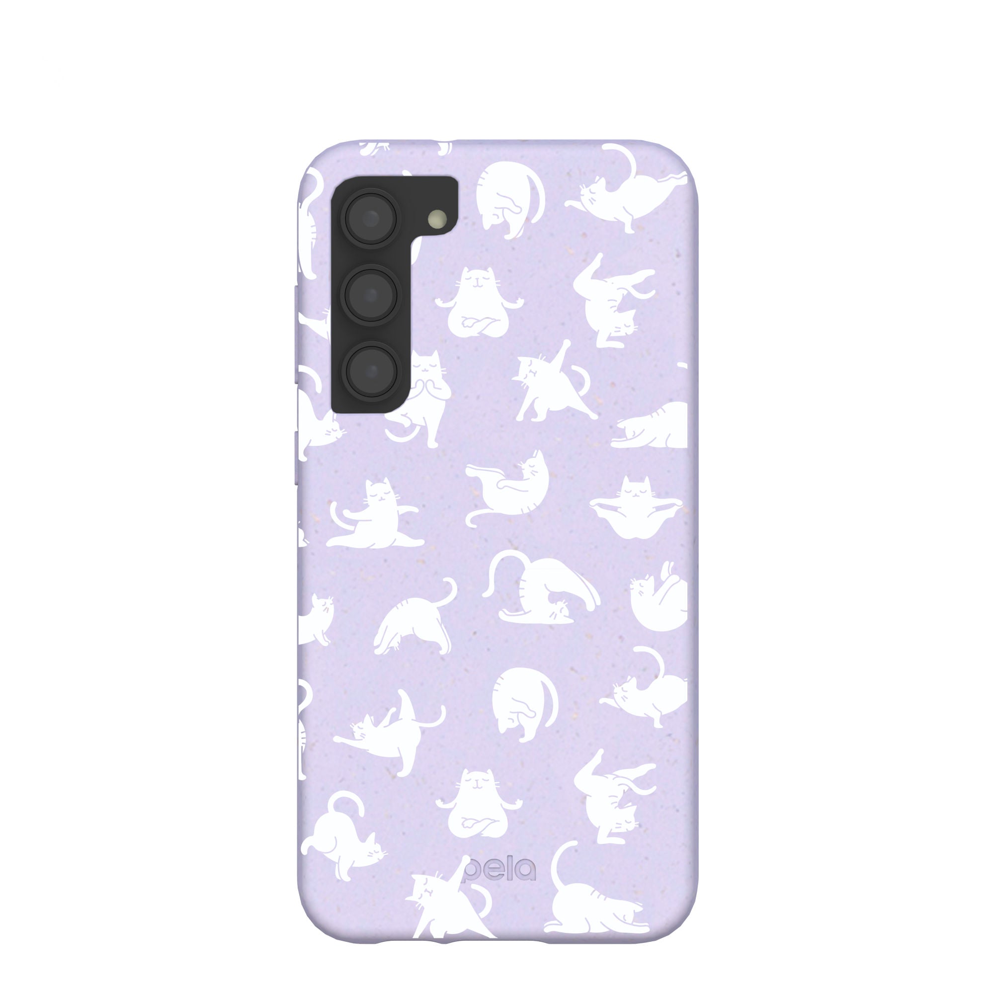 Lavender Yoga Cat Samsung Galaxy S23+(Plus) Case Refurbished - Pela Case refurbished available on Cerqular