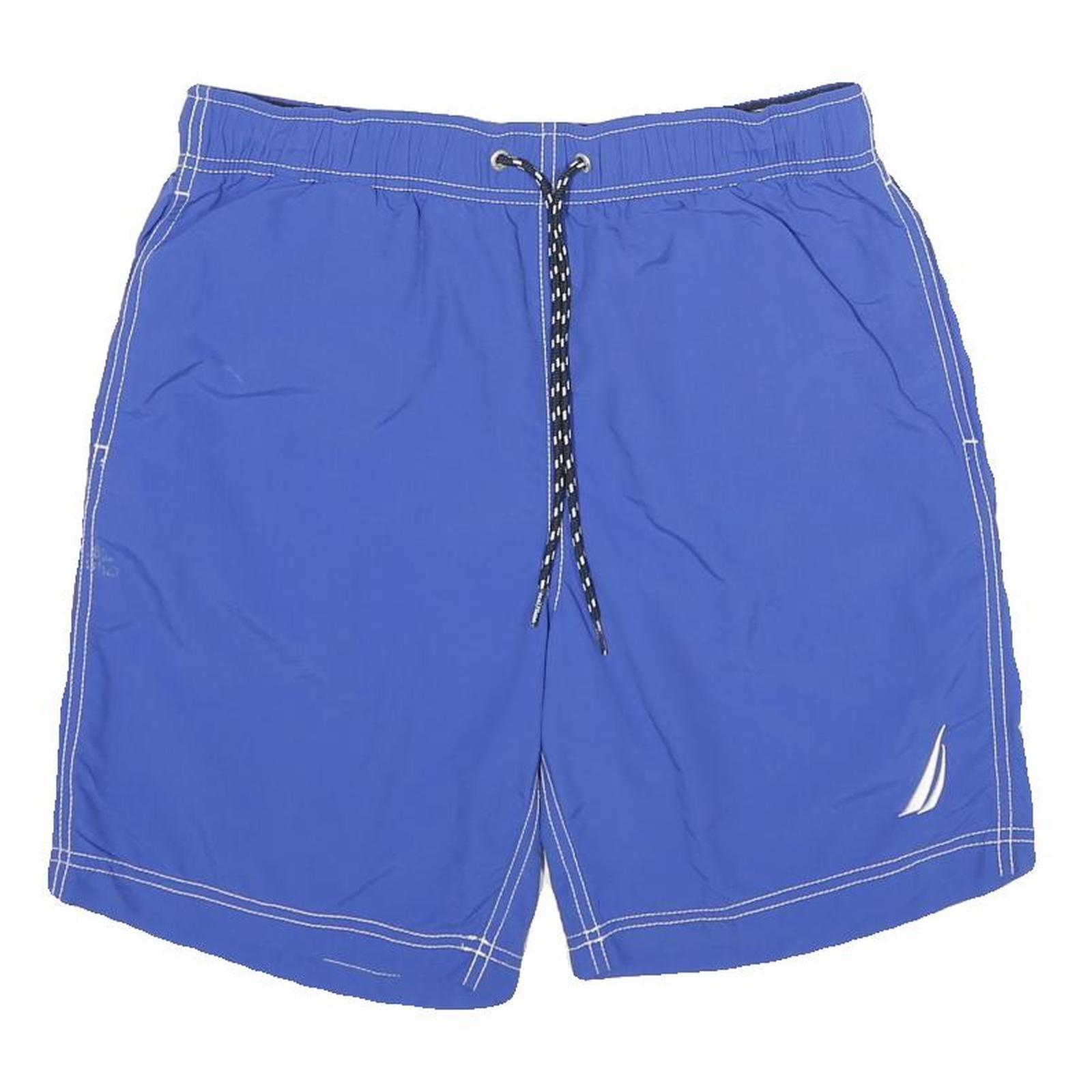 NAUTICA Mens Shorts Blue Casual Swimwear M W28 Drawstring Logo Embroidered Refurbished - N/A refurbished available on Cerqular