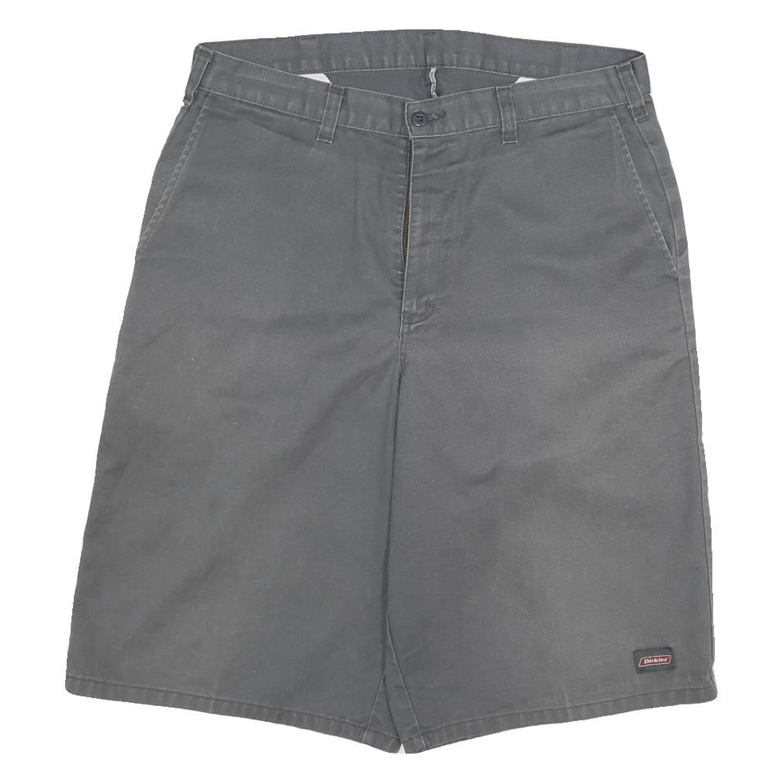DICKIES Mens Shorts Grey Casual Plain XL W32 Cotton Blend Durable Workwear Refurbished - N/A refurbished available on Cerqular