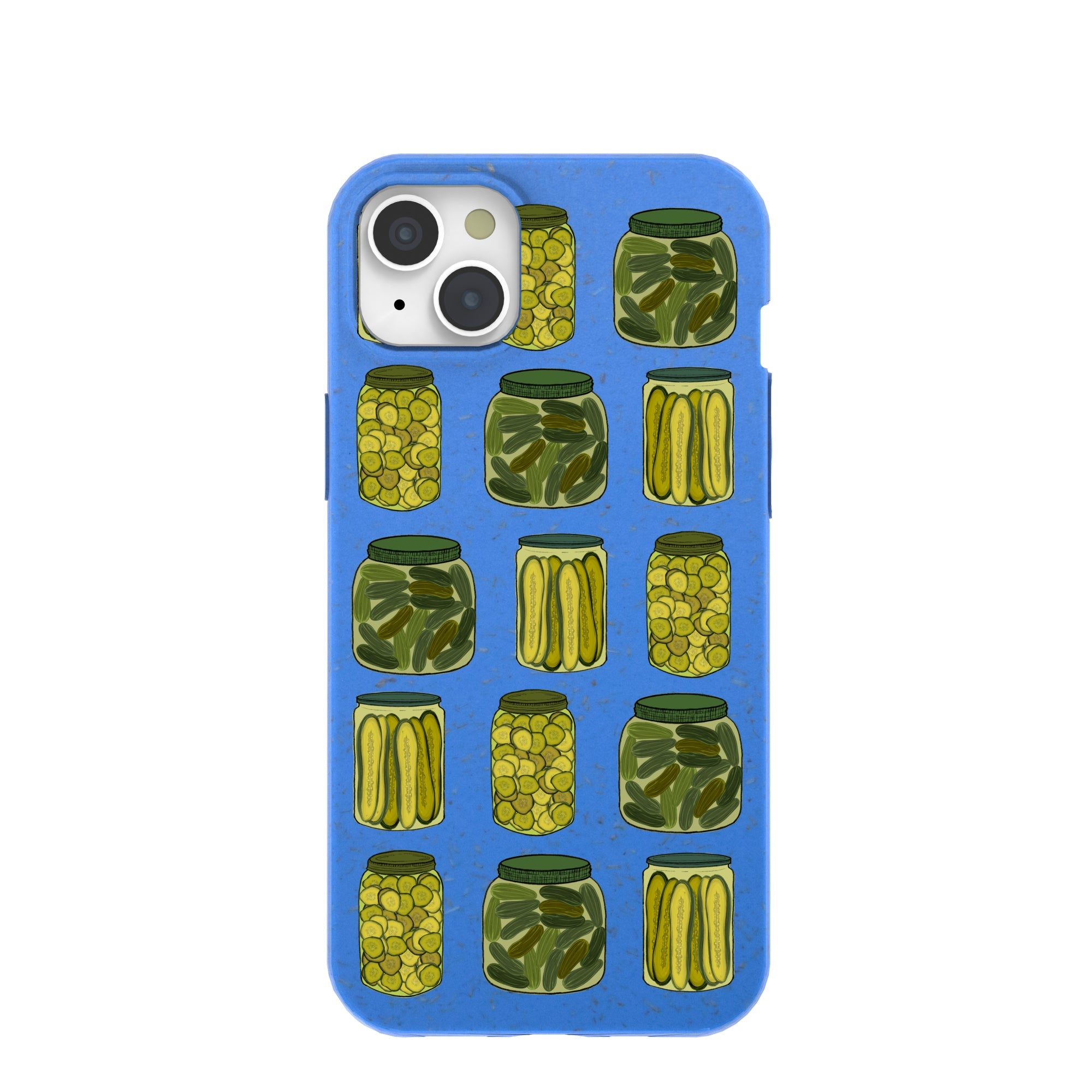 Electric Blue Pickling Pickles iPhone 15 Plus Case Refurbished - Pela Case refurbished available on Cerqular
