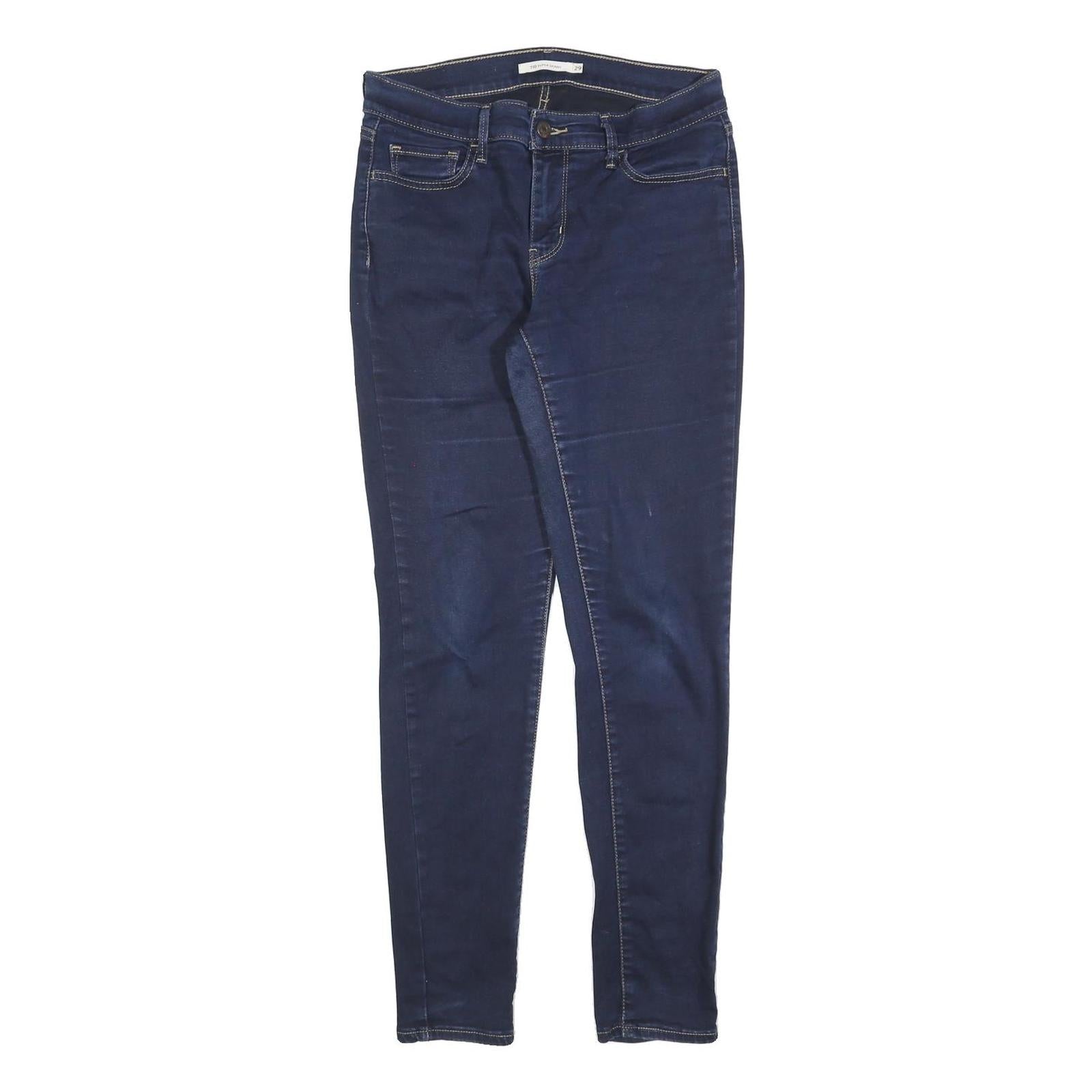 LEVI'S 710 Womens Jeans Blue Slim Skinny Denim W29 L30 Classic Zip Fastening Refurbished - N/A refurbished available on Cerqular