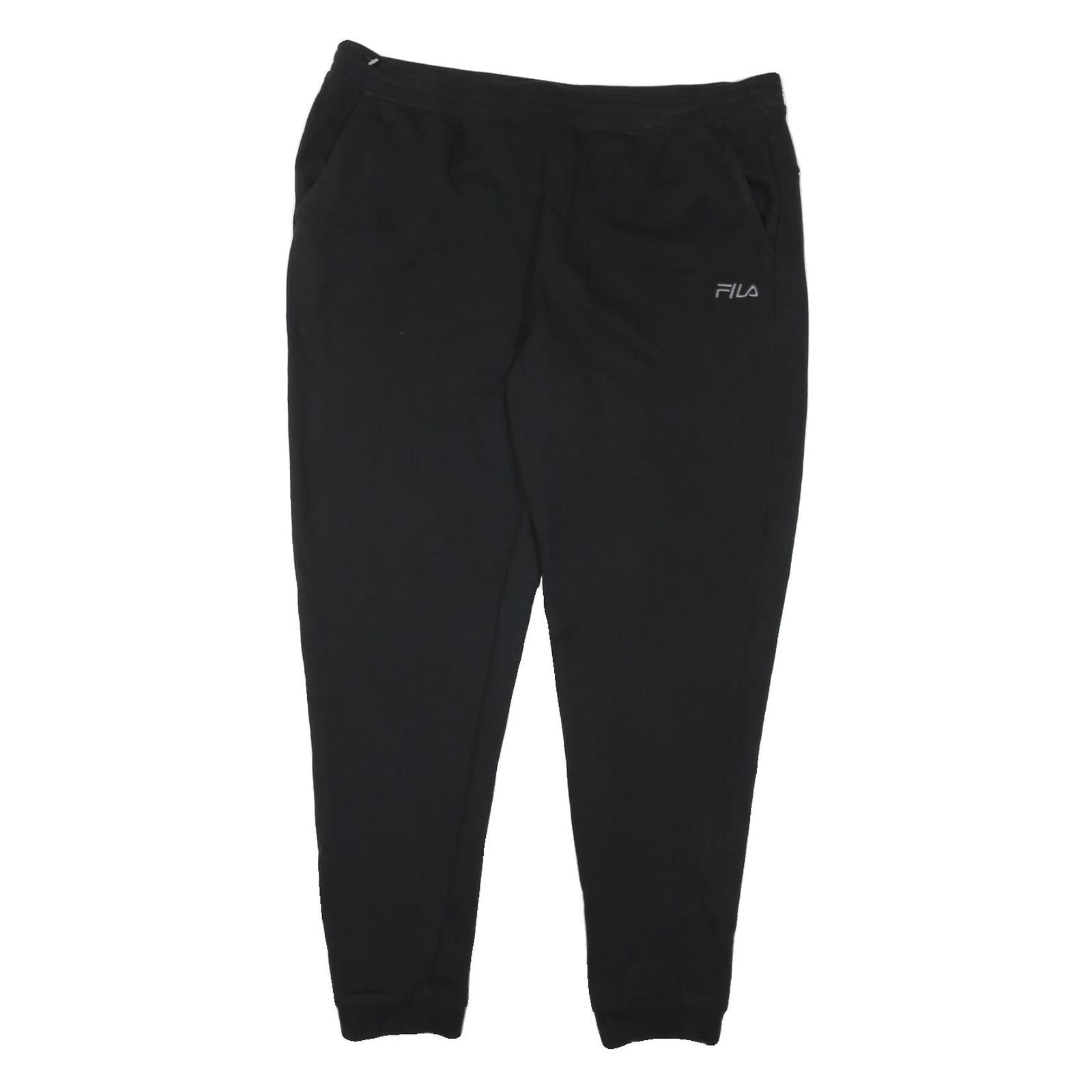 FILA Mens Joggers Black XL W40 L30 Cotton Blend Slim Tapered Casual Performance Refurbished - N/A refurbished available on Cerqular