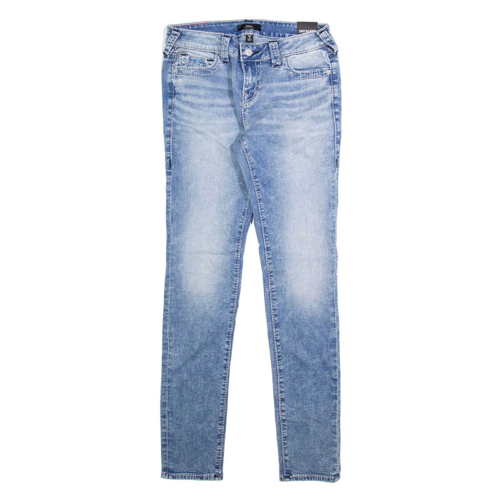 TRUE RELIGION Stella Womens Jeans Blue Slim Skinny Stone Wash W28 L31 Refurbished - N/A refurbished available on Cerqular