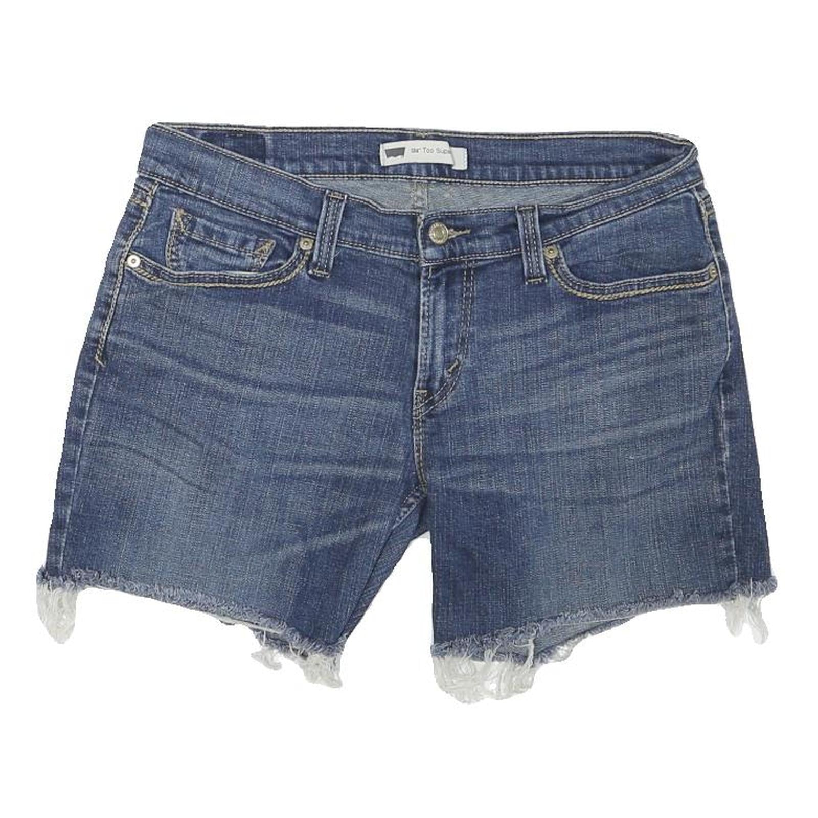 LEVI'S Mens Denim Blue Casual Cut-Off Shorts M W32 Raw Hem Cotton Blend Refurbished - N/A refurbished available on Cerqular