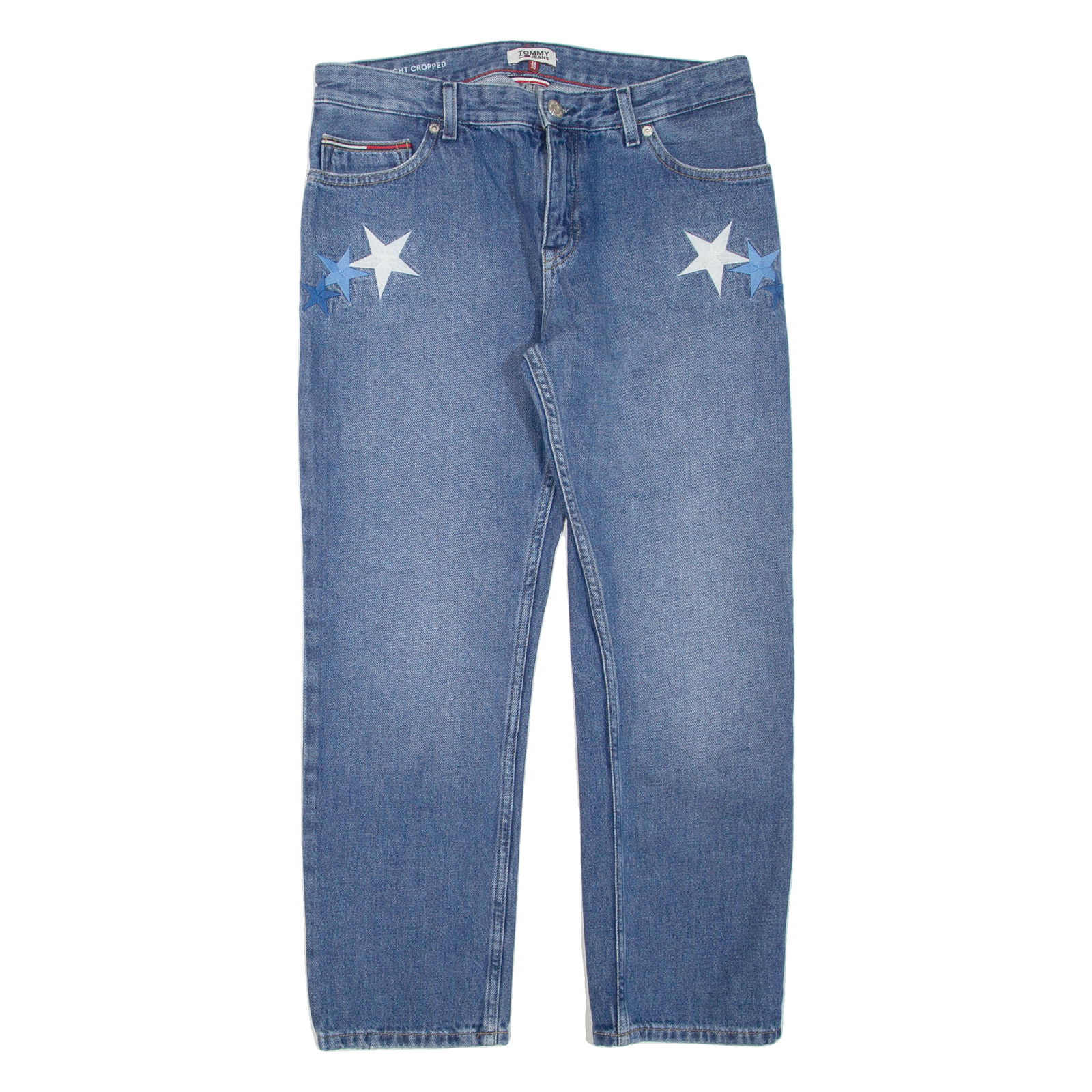 TOMMY JEANS Lana Cropped Womens Jeans Blue Regular Straight W30 L25 Refurbished - N/A refurbished available on Cerqular