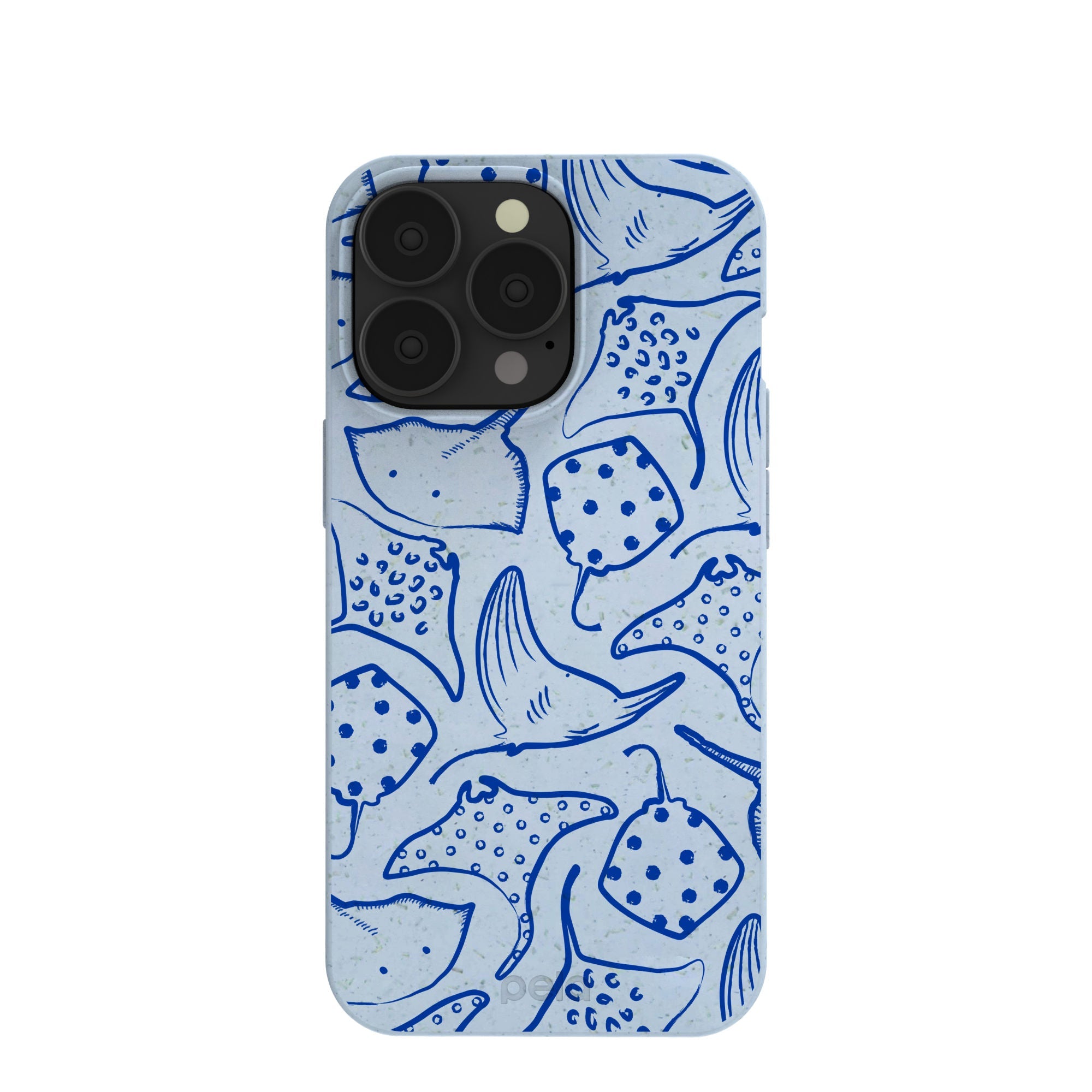 Powder Blue Stingray Fever iPhone 13 Pro Case Refurbished - Pela Case refurbished available on Cerqular