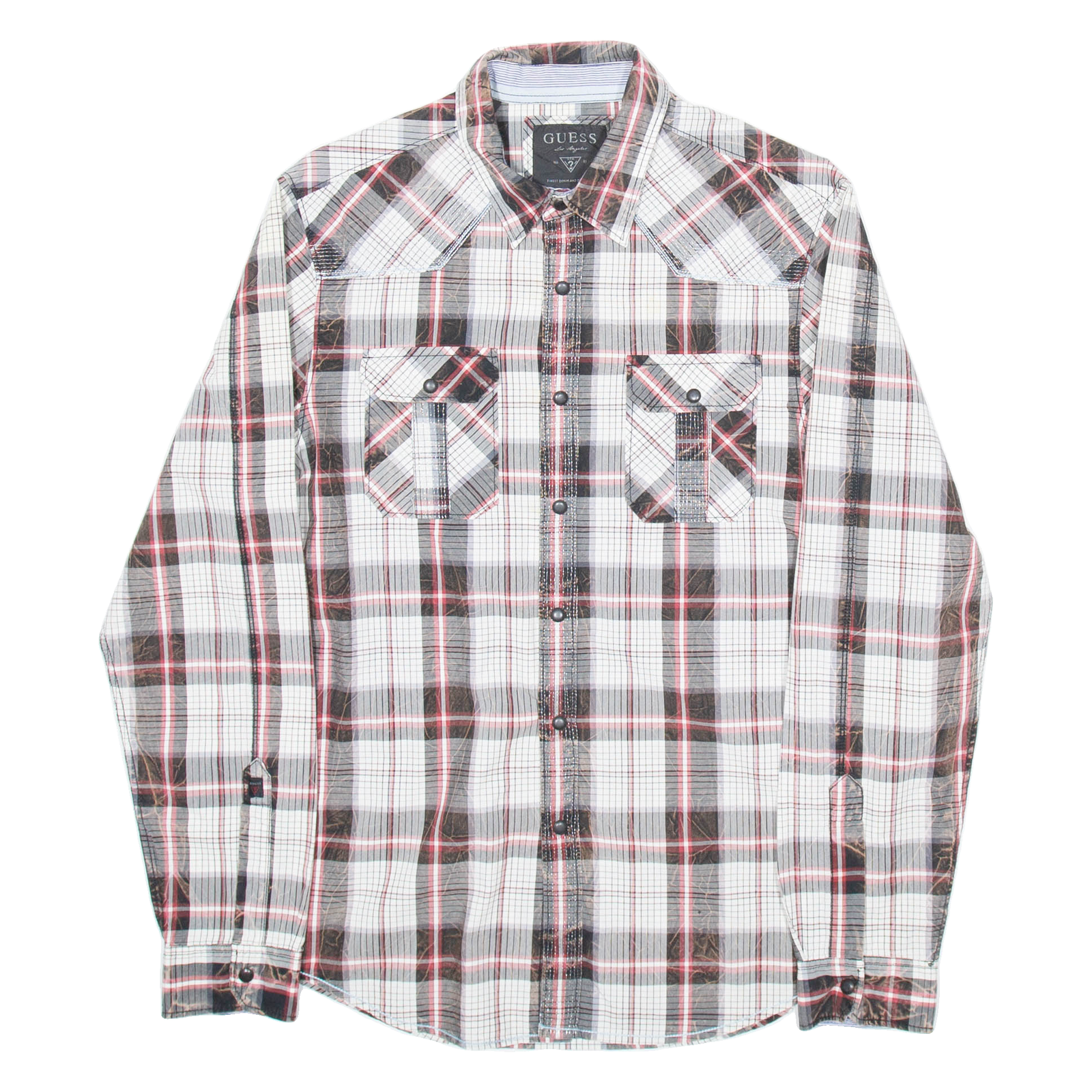 Buy GUESS Mens Shirt White Check Long Sleeve M Refurbished - $28.59 GUESS Mens Shirt White Check Long Sleeve M Refurbished - N/A refurbished available on Cerqular