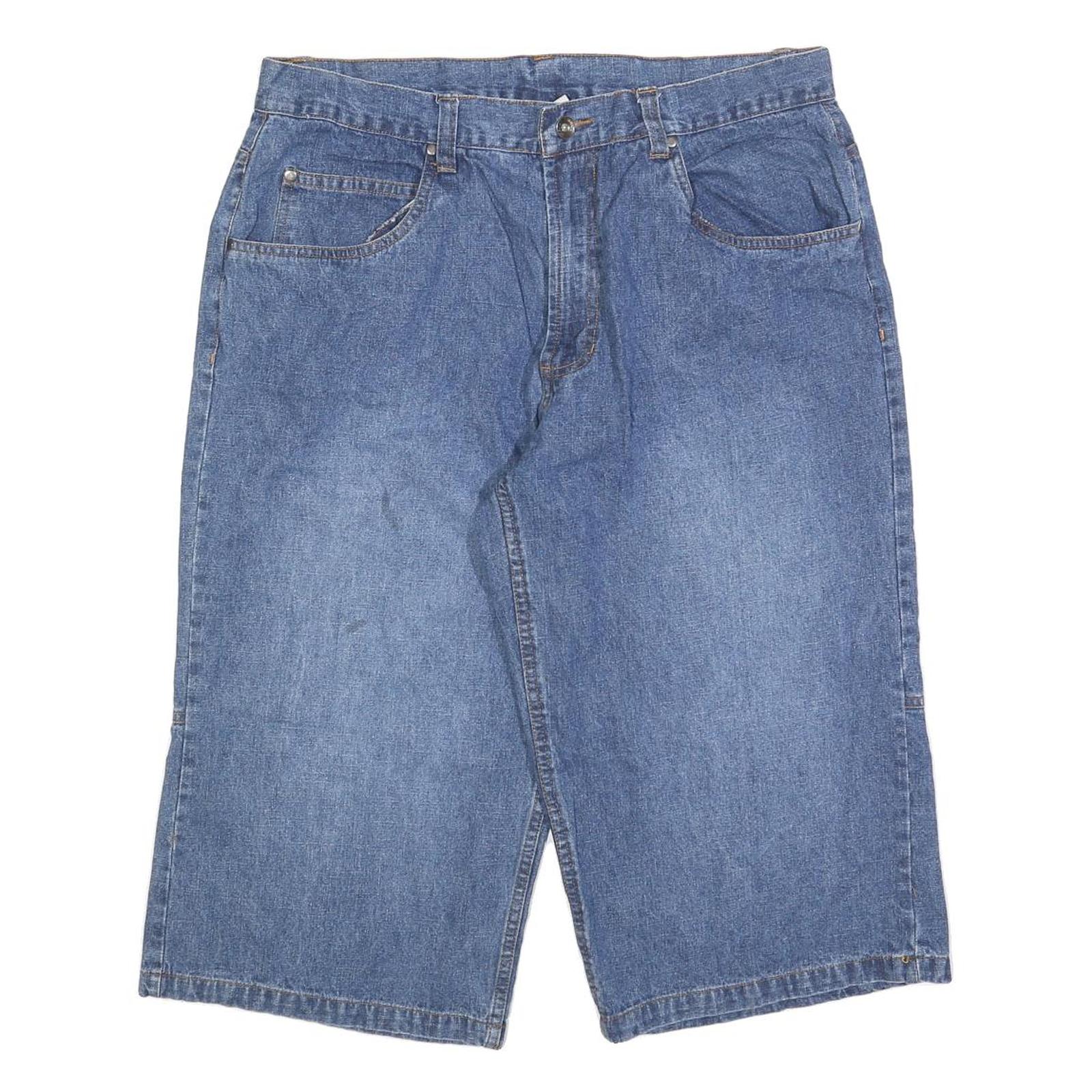 WATSONS Mens Denim Blue Casual Shorts L W36 Cotton Blend Relaxed Fit Refurbished - N/A refurbished available on Cerqular