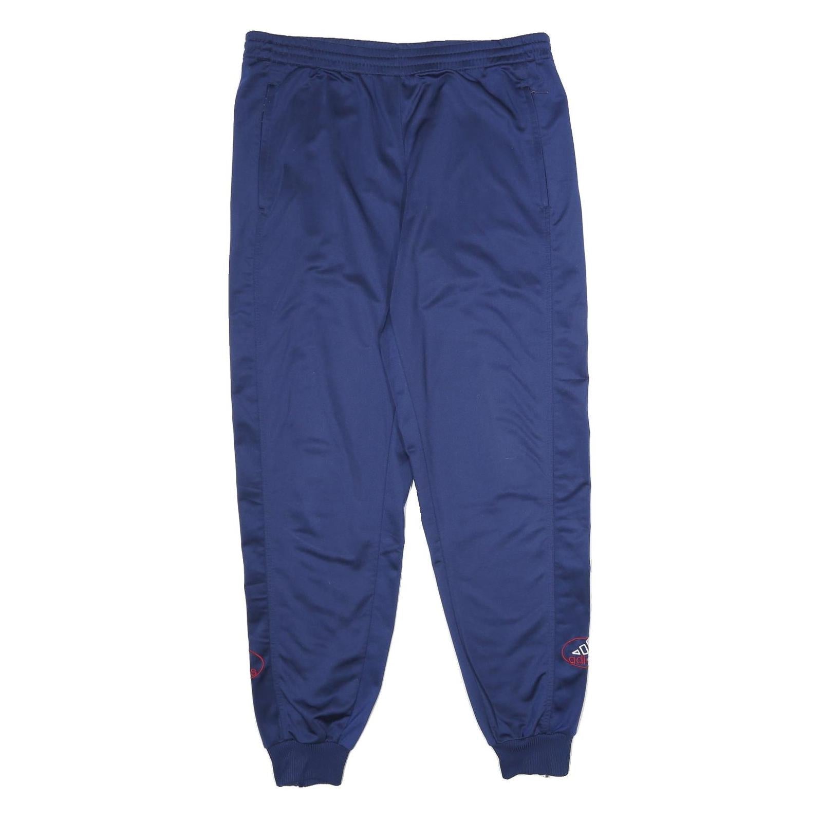 Buy ADIDAS Mens Joggers Blue M W34 L32 Logo Regular Tapered Fit Sportswear Bottoms Refurbished - $18.19 ADIDAS Mens Joggers Blue M W34 L32 Logo Regular Tapered Fit Sportswear Bottoms Refurbished - N/A refurbished available on Cerqular