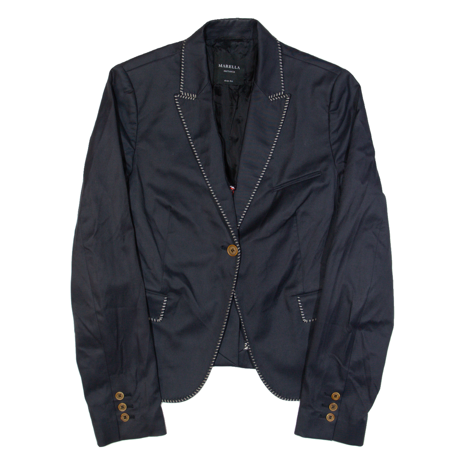 MARELLA Womens Blazer Jacket Blue S Refurbished - N/A refurbished available on Cerqular