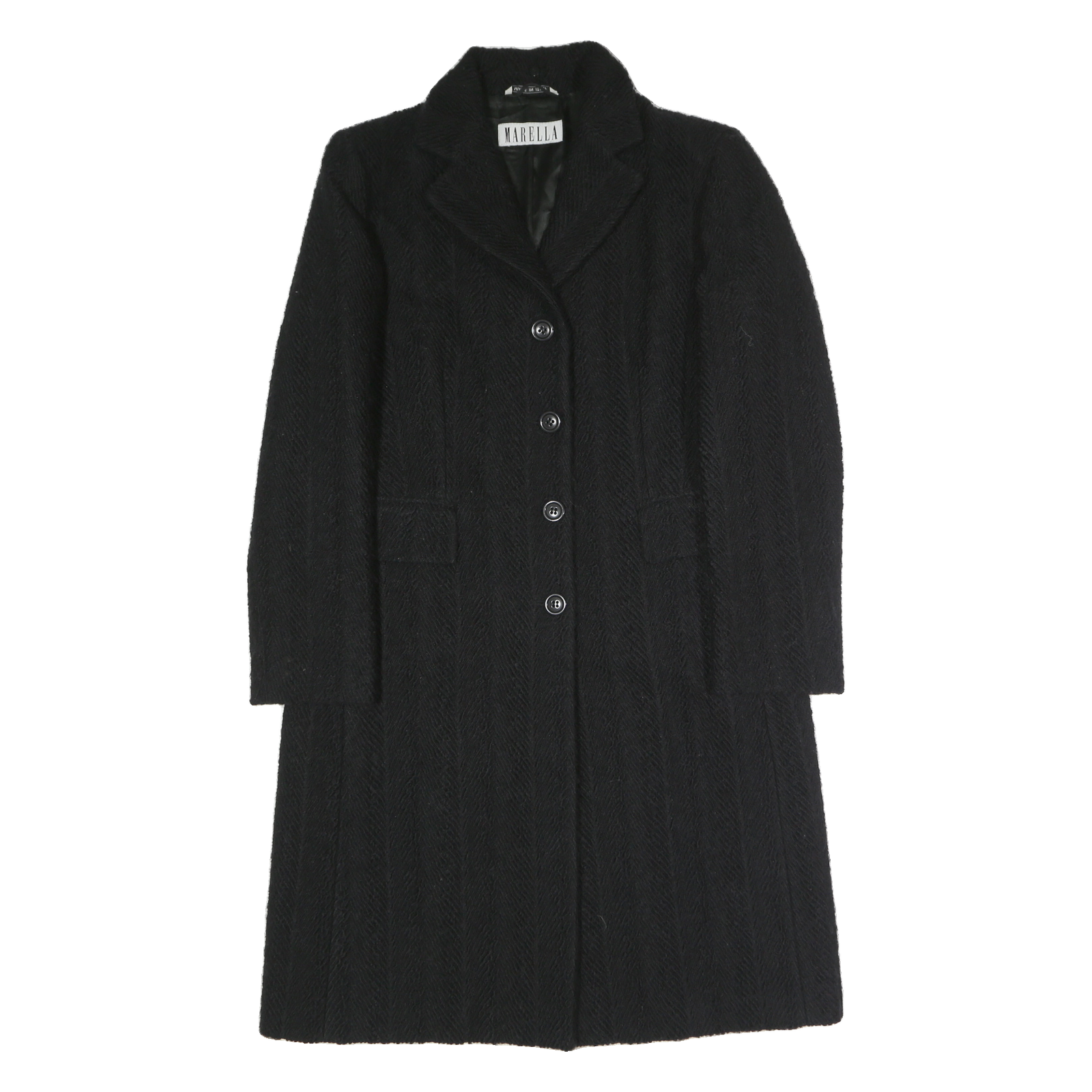 MARELLA Womens Black Tailored Jacket L Polyester Blend Button Closure Refurbished - N/A refurbished available on Cerqular