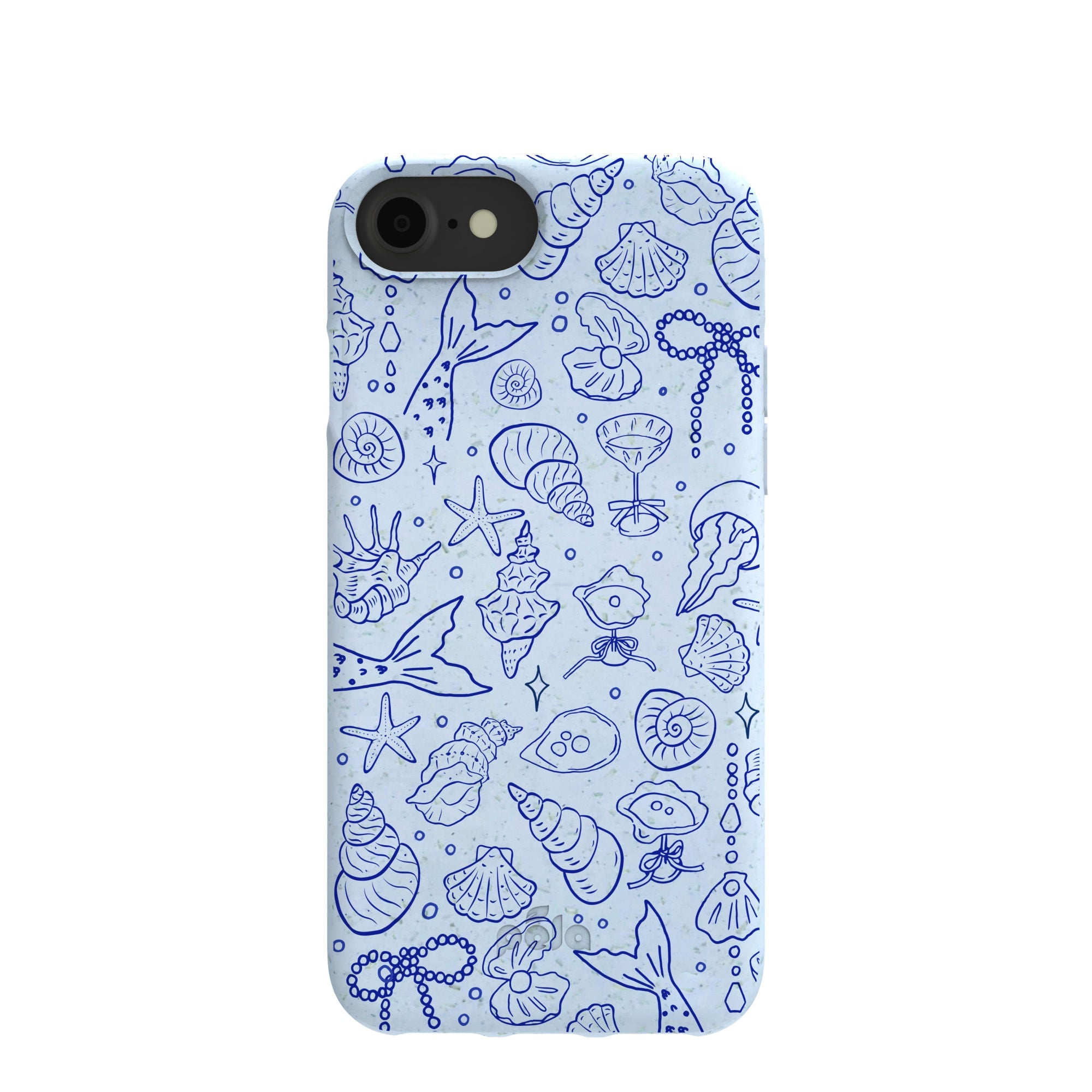 Powder Blue Ocean Charms iPhone 6/6s/7/8/SE Case Refurbished - Pela Case refurbished available on Cerqular