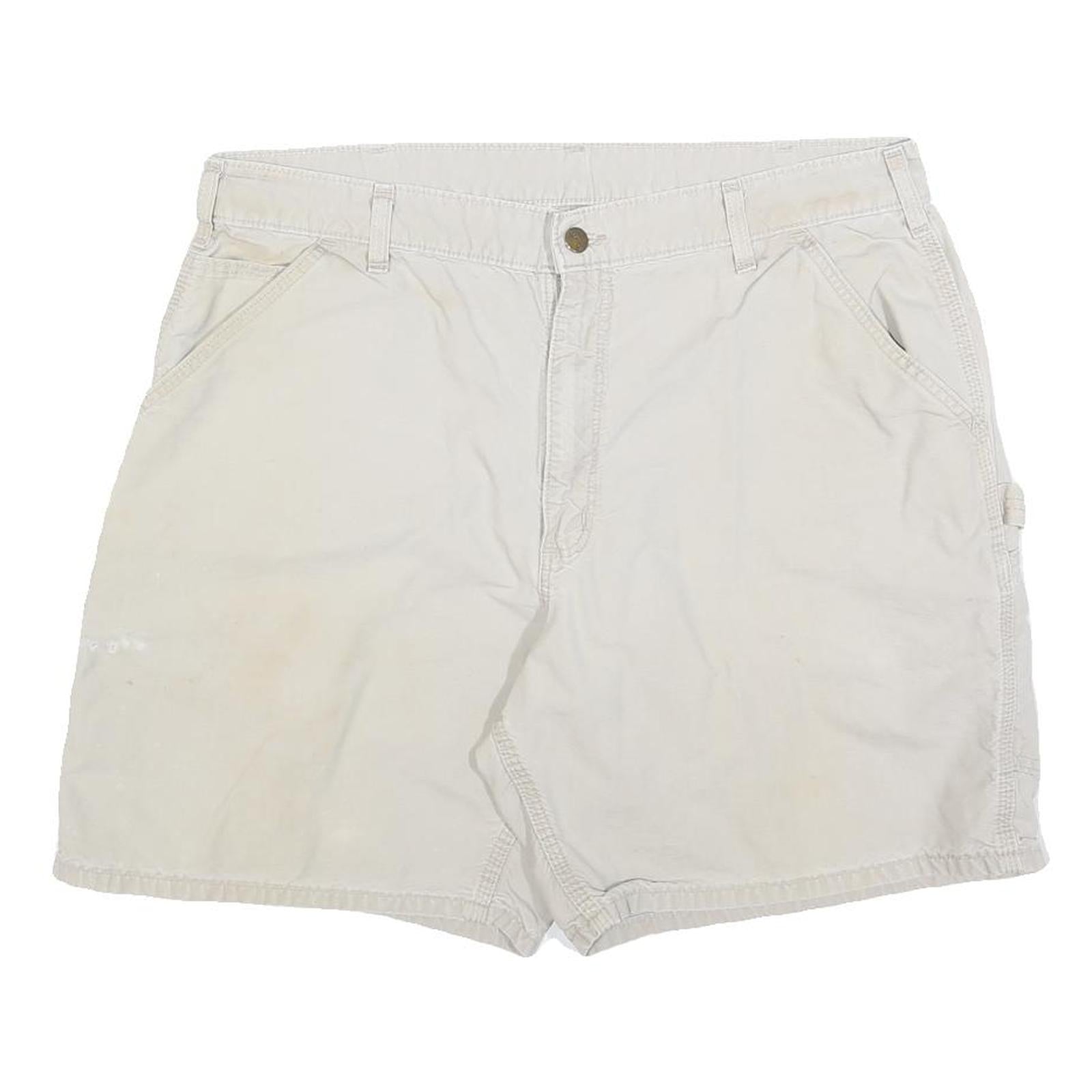 CARHARTT Mens White Casual Cotton Blend Shorts XL W38 Workwear Utility Refurbished - N/A refurbished available on Cerqular