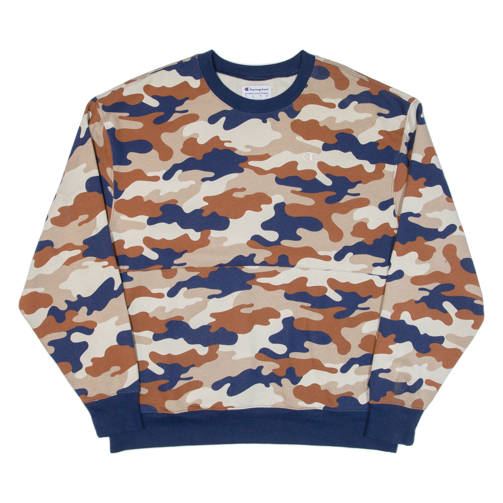 CHAMPION Camouflage Mens Sweatshirt Brown XL Refurbished - N/A refurbished available on Cerqular